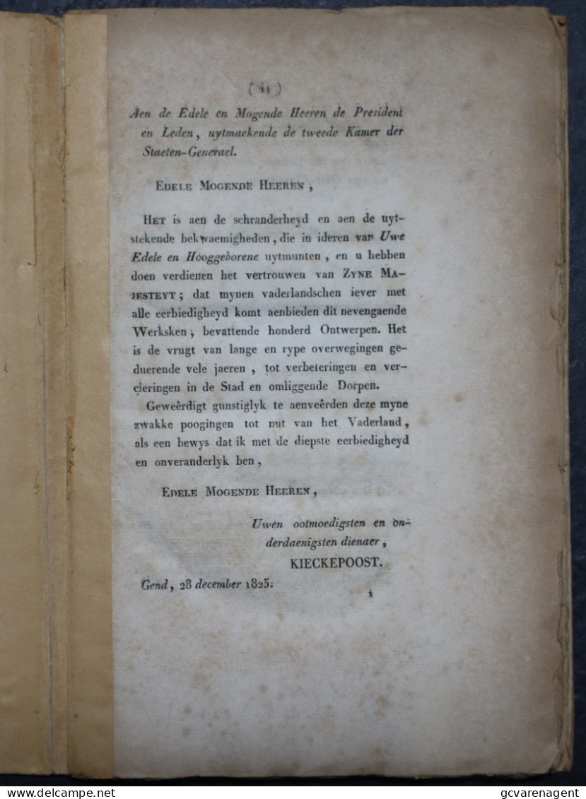 ZELDZAAM - DEN ONTWERP MAEKER VAN OOST-VLAANDEREN OFTE KASTEELEN IN SPAGNIEN  1824 ZIE BESCHRIJF EN AFBEELDINGEN