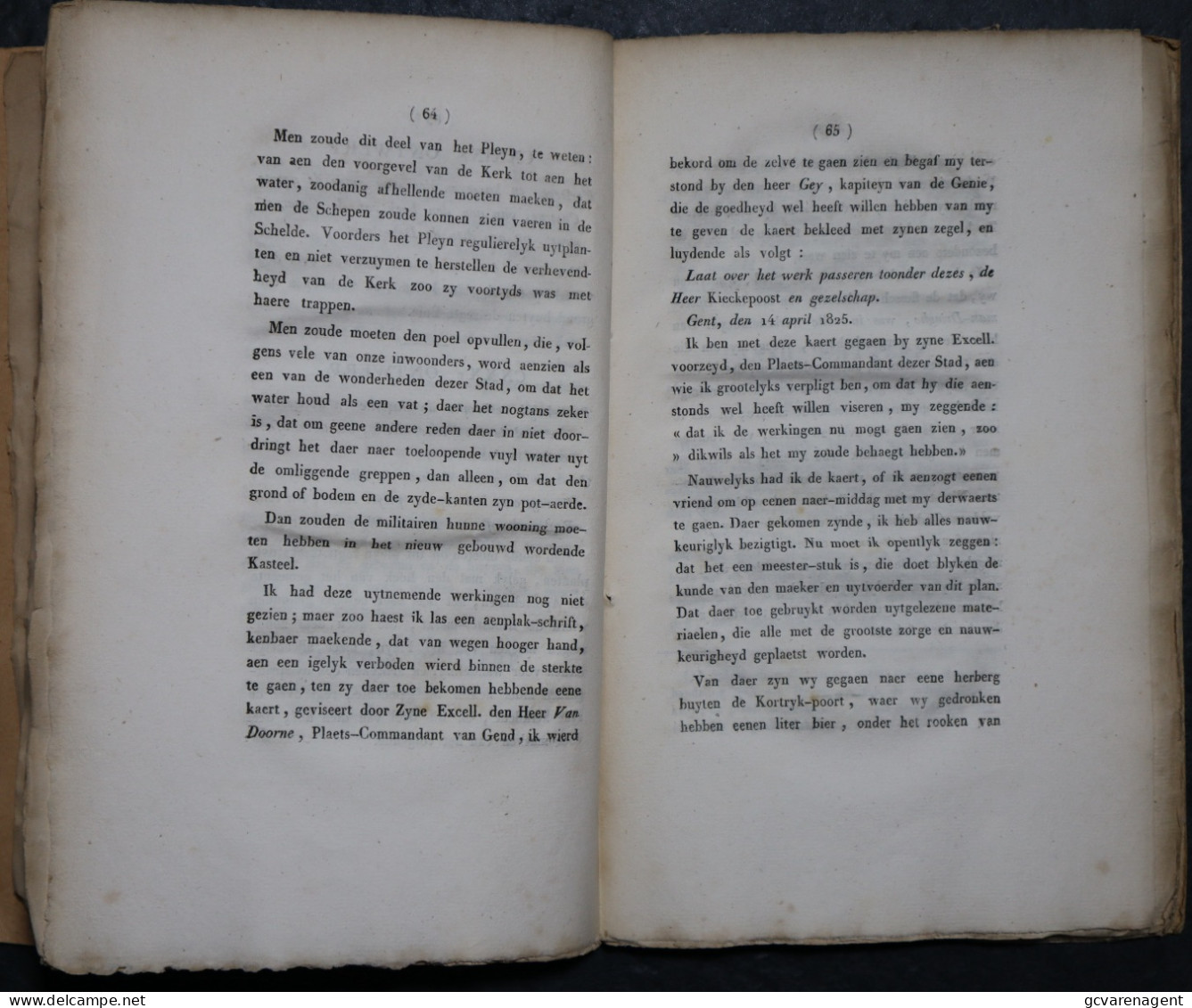 ZELDZAAM - DEN ONTWERP MAEKER VAN OOST-VLAANDEREN OFTE KASTEELEN IN SPAGNIEN  1824 ZIE BESCHRIJF EN AFBEELDINGEN