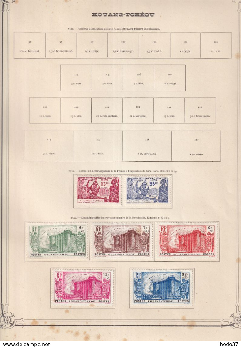 Kouang Tchéou - Collection - Neufs Sans Gomme / Oblitérés - B/TB - Unused Stamps