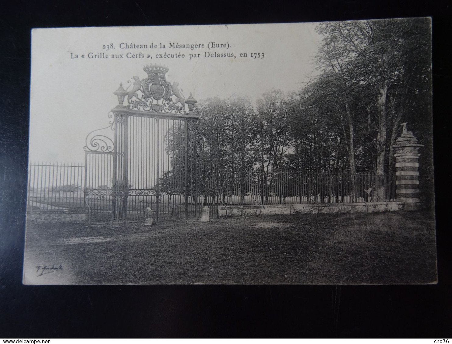 Bourgtheroulde, Château De La Mésangère La Grille Aux Cerfs Exécutée Par Delassus N° 238 - Bourgtheroulde