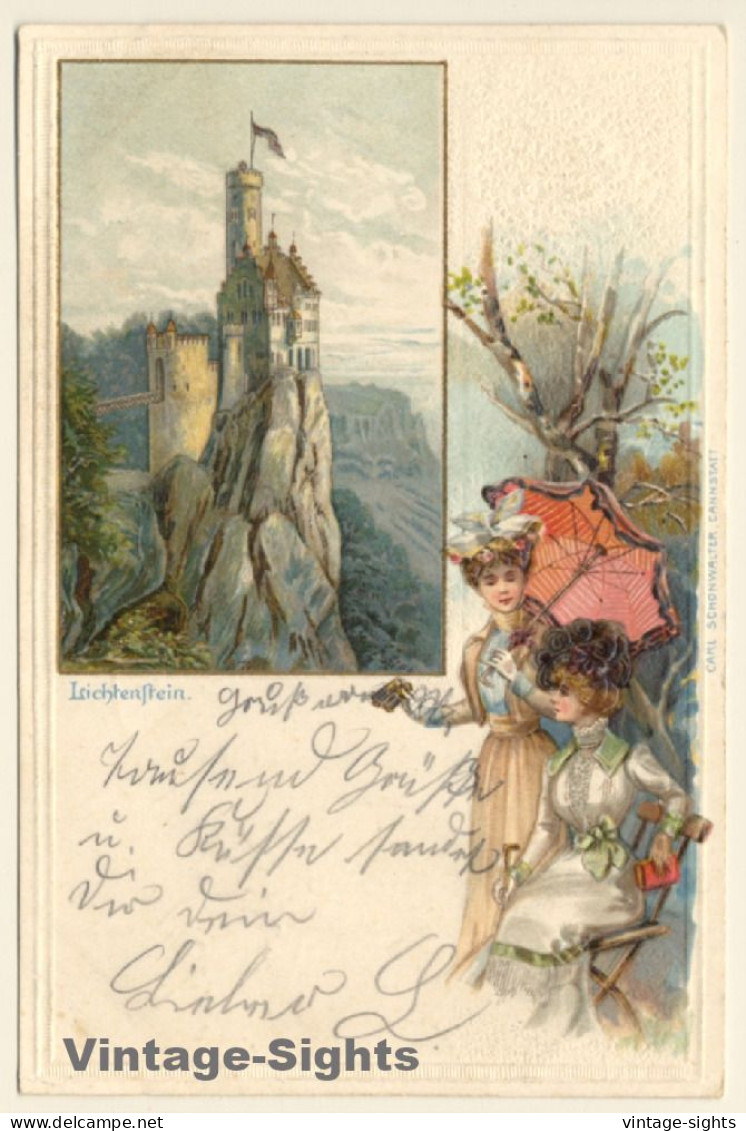 Honau / Germany: Schloss Lichtenstein *6 (Vintage PC Litho 1900s) - Reutlingen