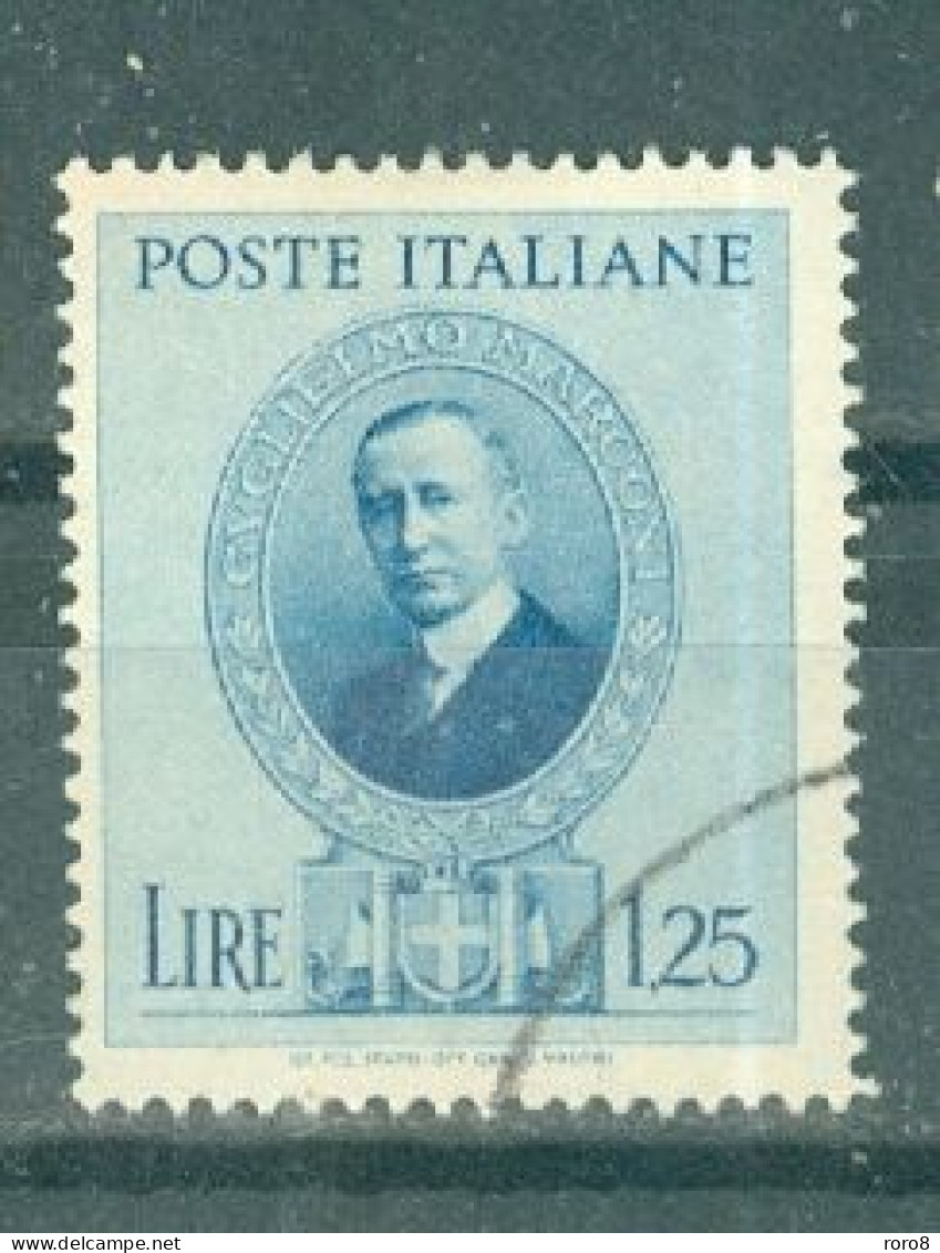 ITALIE - N°418 Oblitéré - Hommage Au Physicien Guglielmo Marconi (1874-1937). - Afgestempeld