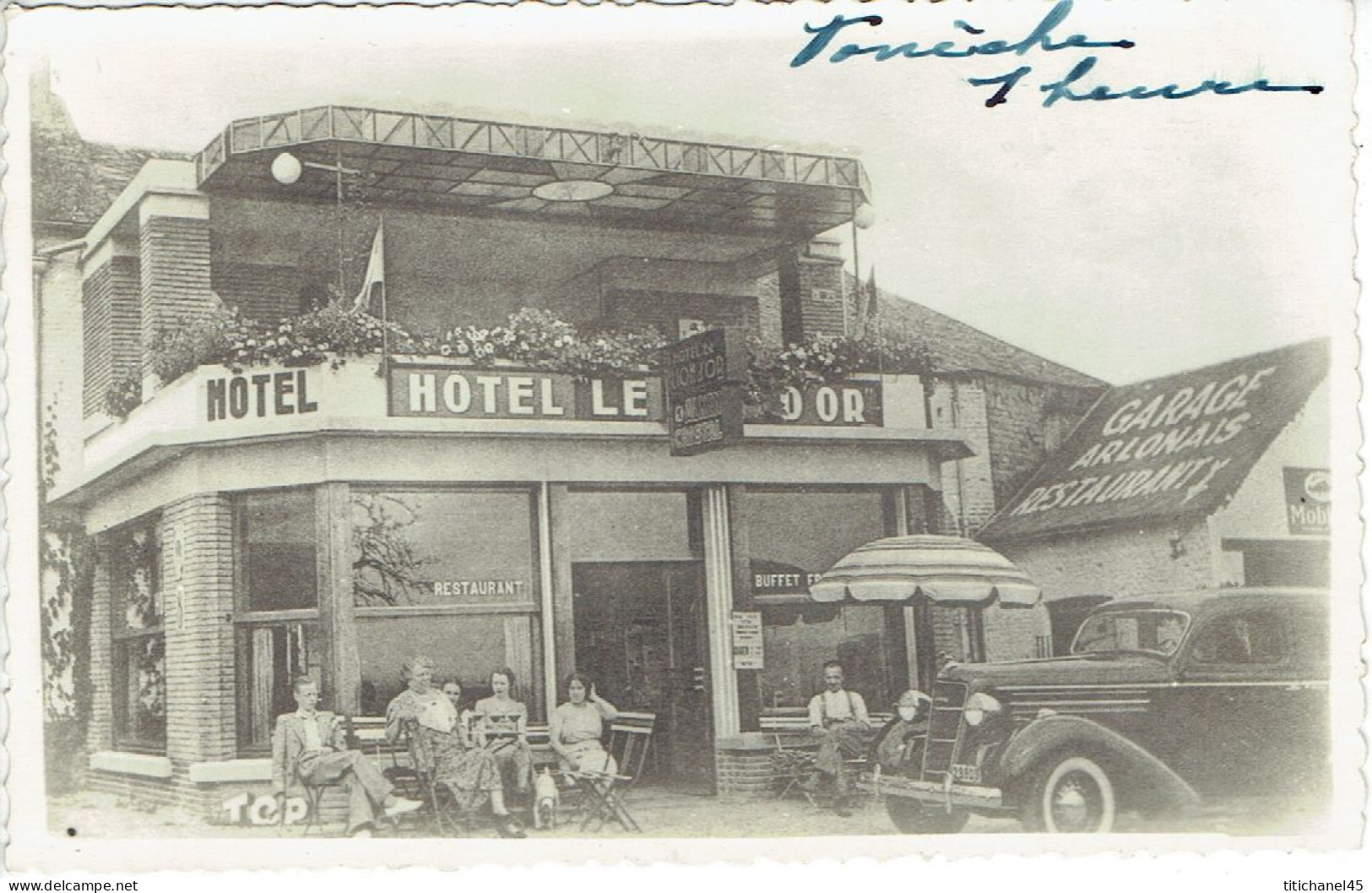 VONECHE - Véritable Carte-photo (N. LAMOTTE, DINANT) De L'Hôtel-Restaurant "LE LION D'OR" - 1948 - Beauraing