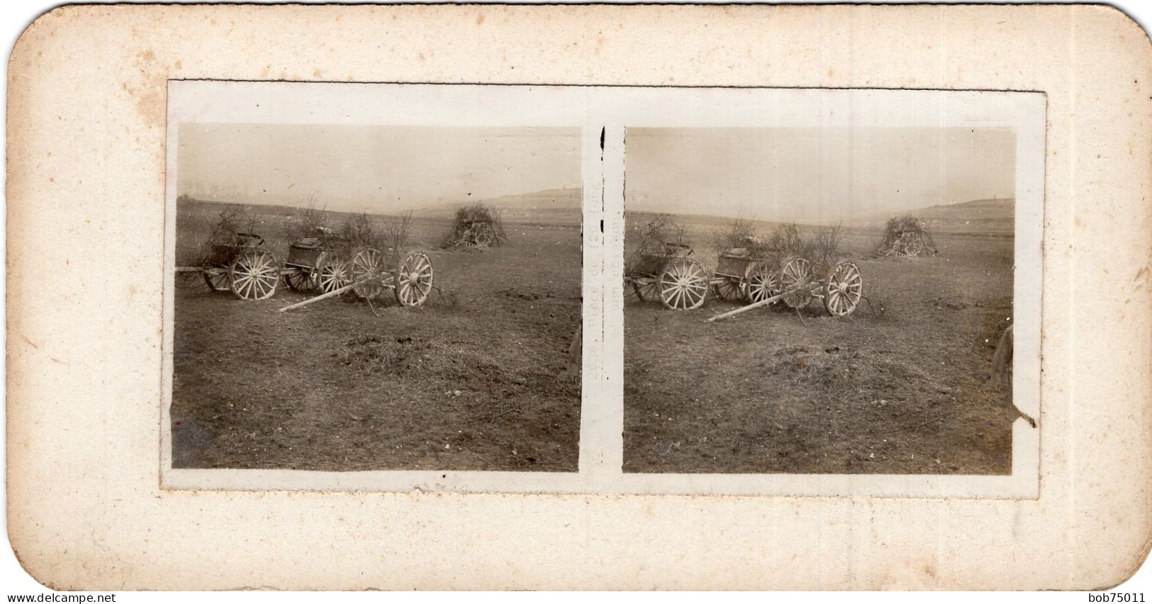 Photo Stéreoscopique , Piéce De 120 Long Et Sont Caisson - 1914-18