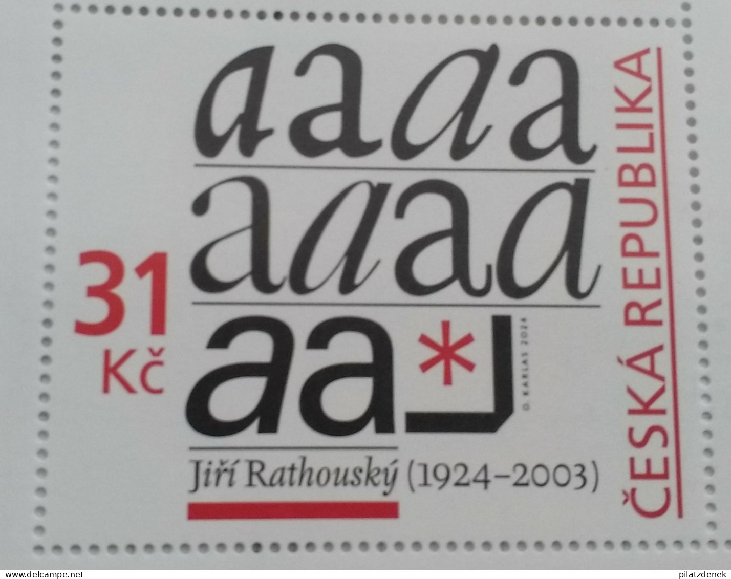 Czech Republik 2024, Typografie Kunst, MNH - Ongebruikt