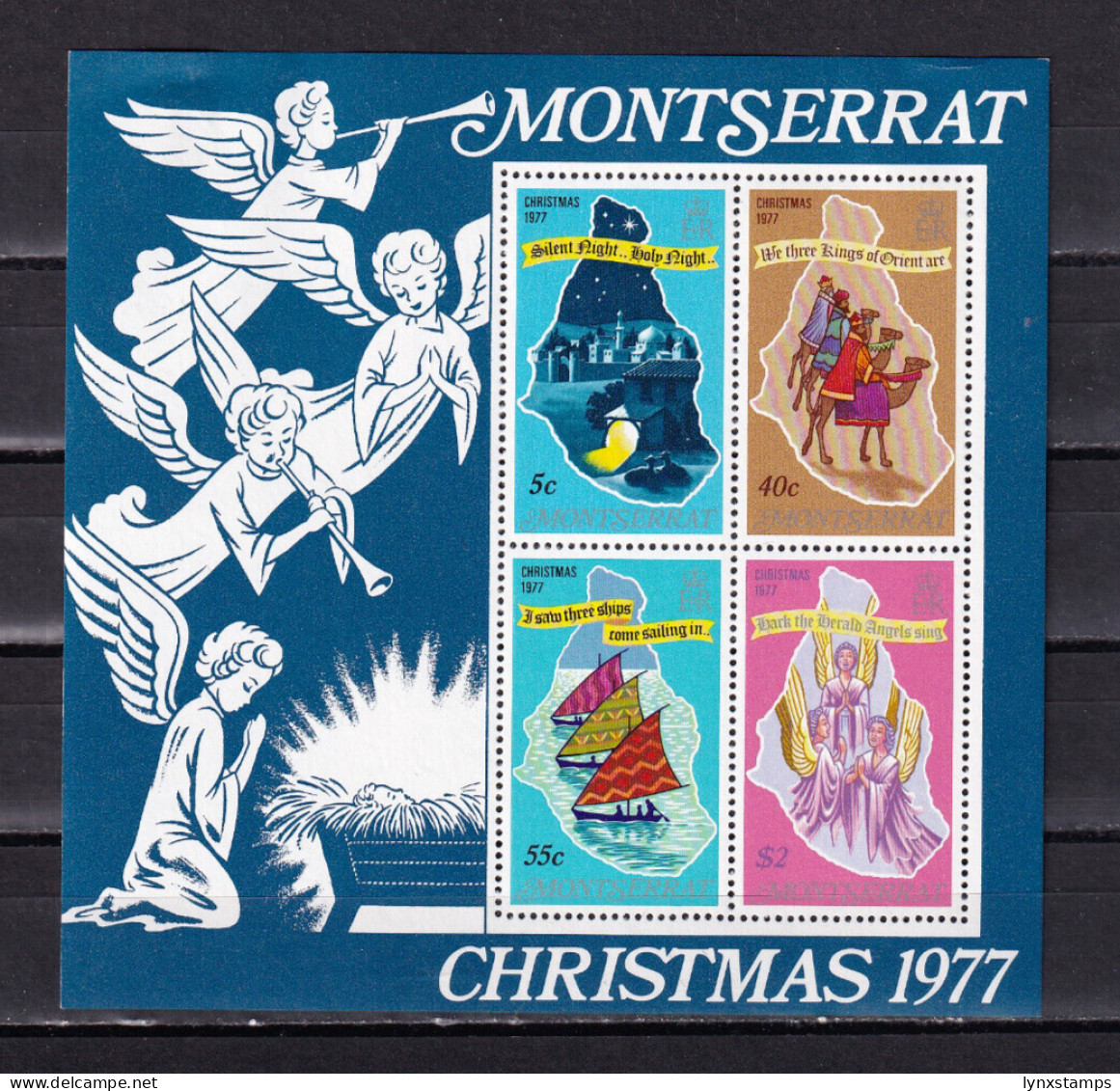 LI07 Montserrat 1977 Christmas Mint Hinged Souvenir Sheet - Montserrat