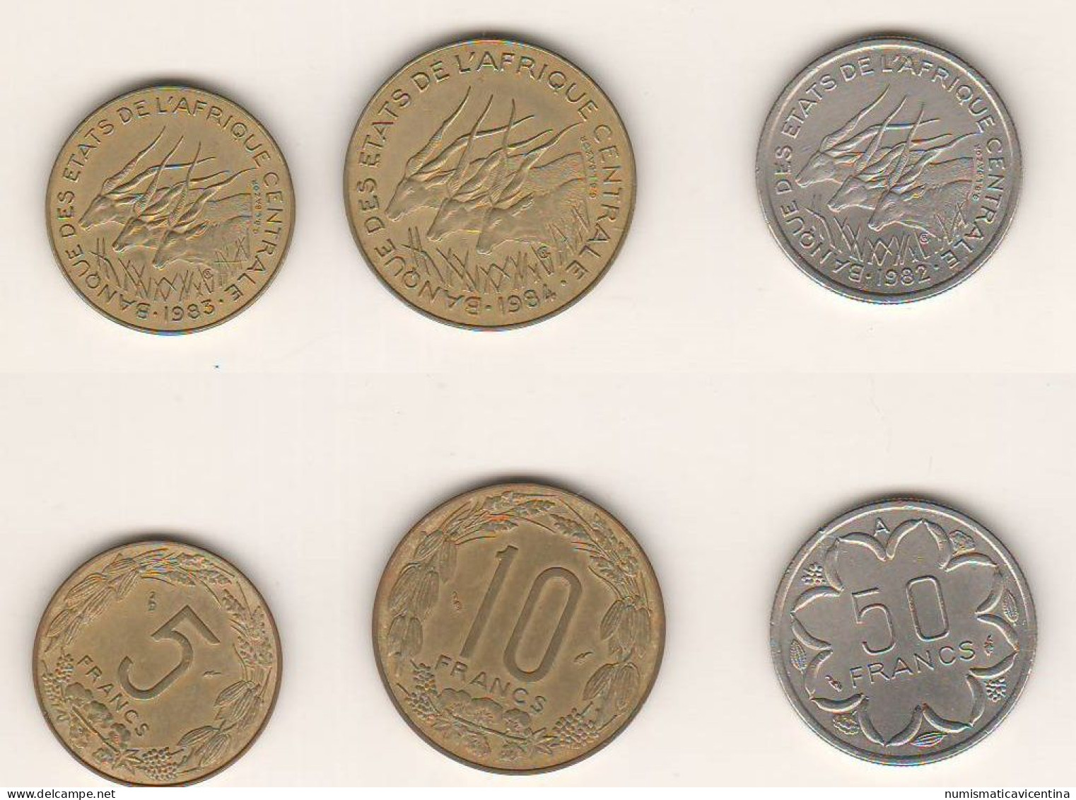 Central Africa Centrale Afrique 5 + 10 + 50 Francs - Otros – Africa