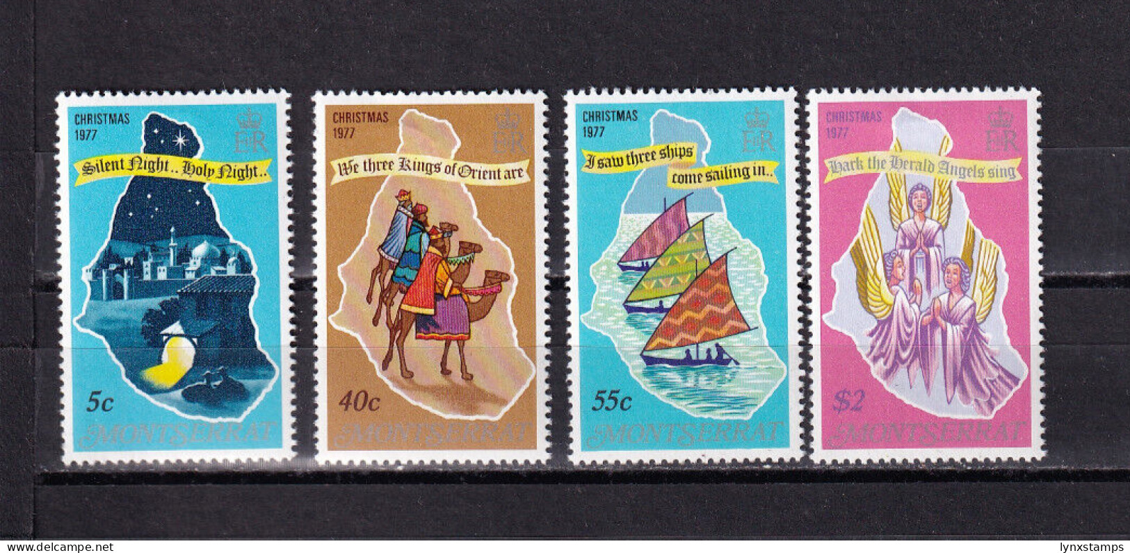 LI07 Montserrat 1977 Christmas Mint Hinged Stamps Full Set - Montserrat