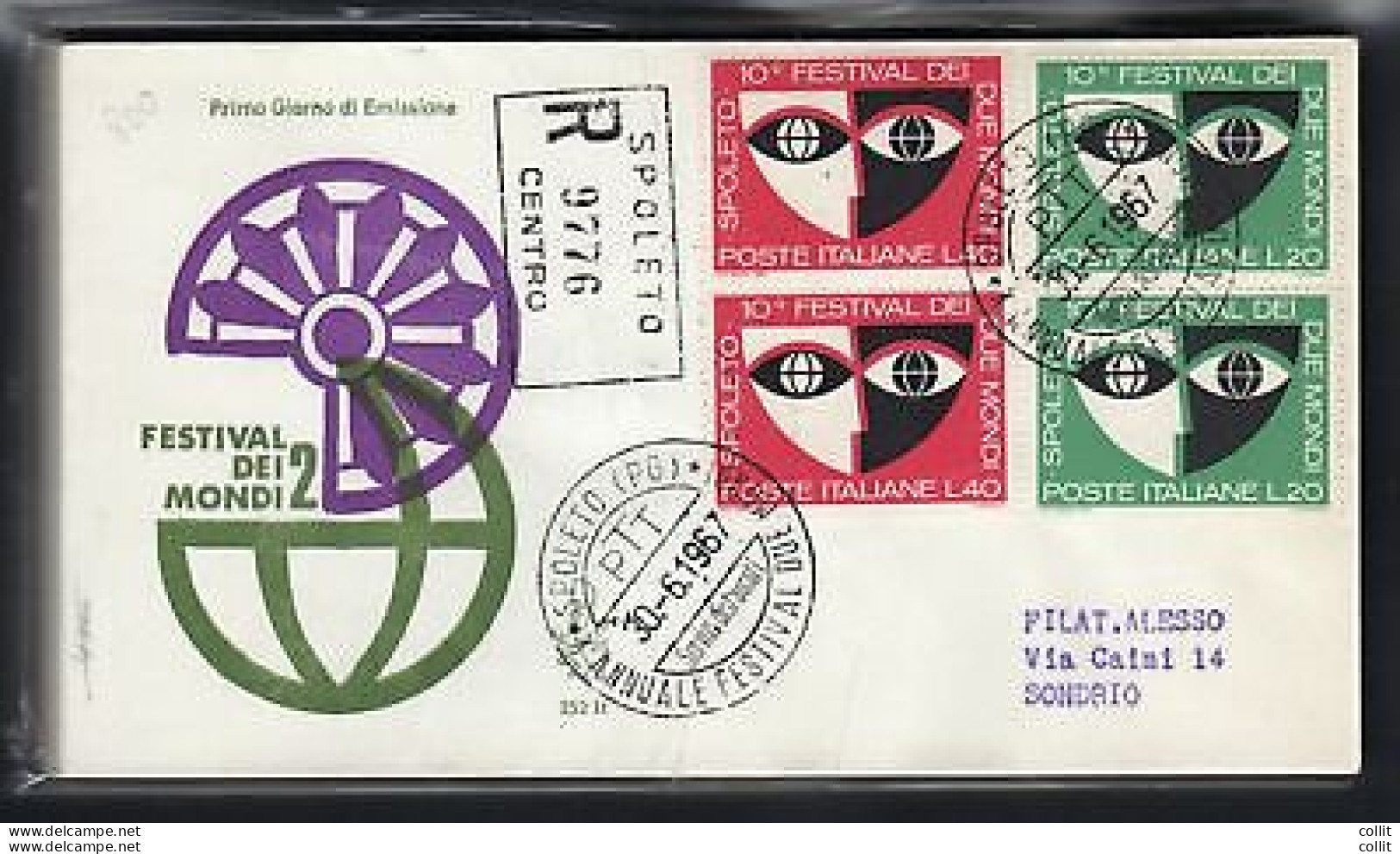 Italia FDC Venetia 1967 C.A.P. Coppia Viaggiata  Per L'Italia - FDC