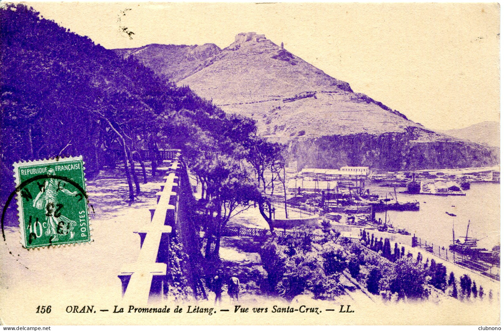 CPA - ORAN - PROMENADE DE LETANG - VUE SUR SANTA-CRUZ - Oran