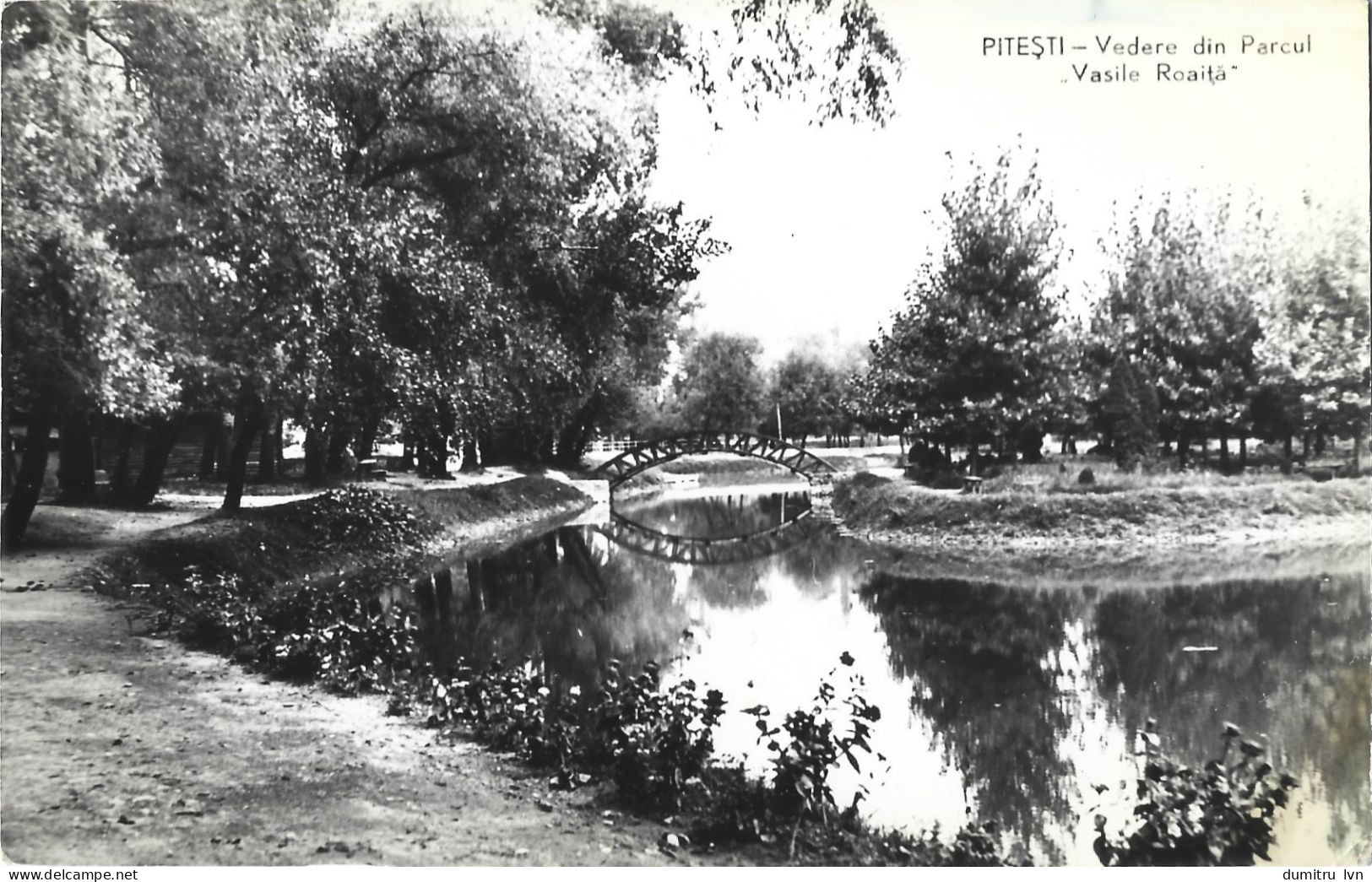 ROMANIA PITESTI - VIEW FROM THE ''VASILE ROAITA'' PARK, LAKE, BRIDGE - Postage Due