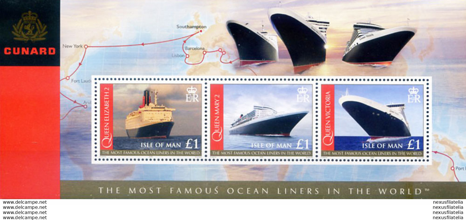 Transatlantici. Linea Marittima Cunard 2008. - Isle Of Man