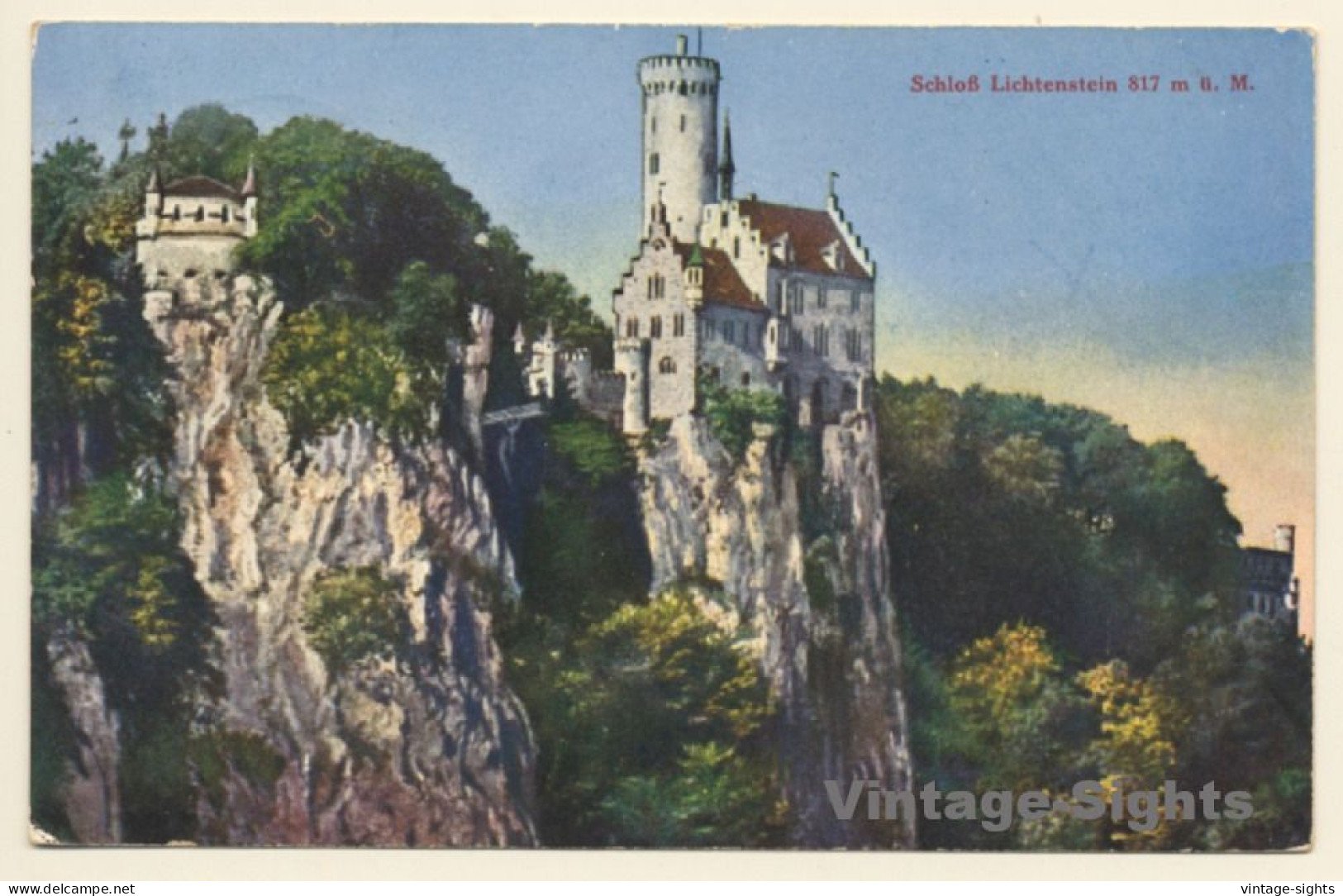 Honau / Germany: Schloss Lichtenstein *9 (Vintage PC 1918) - Reutlingen