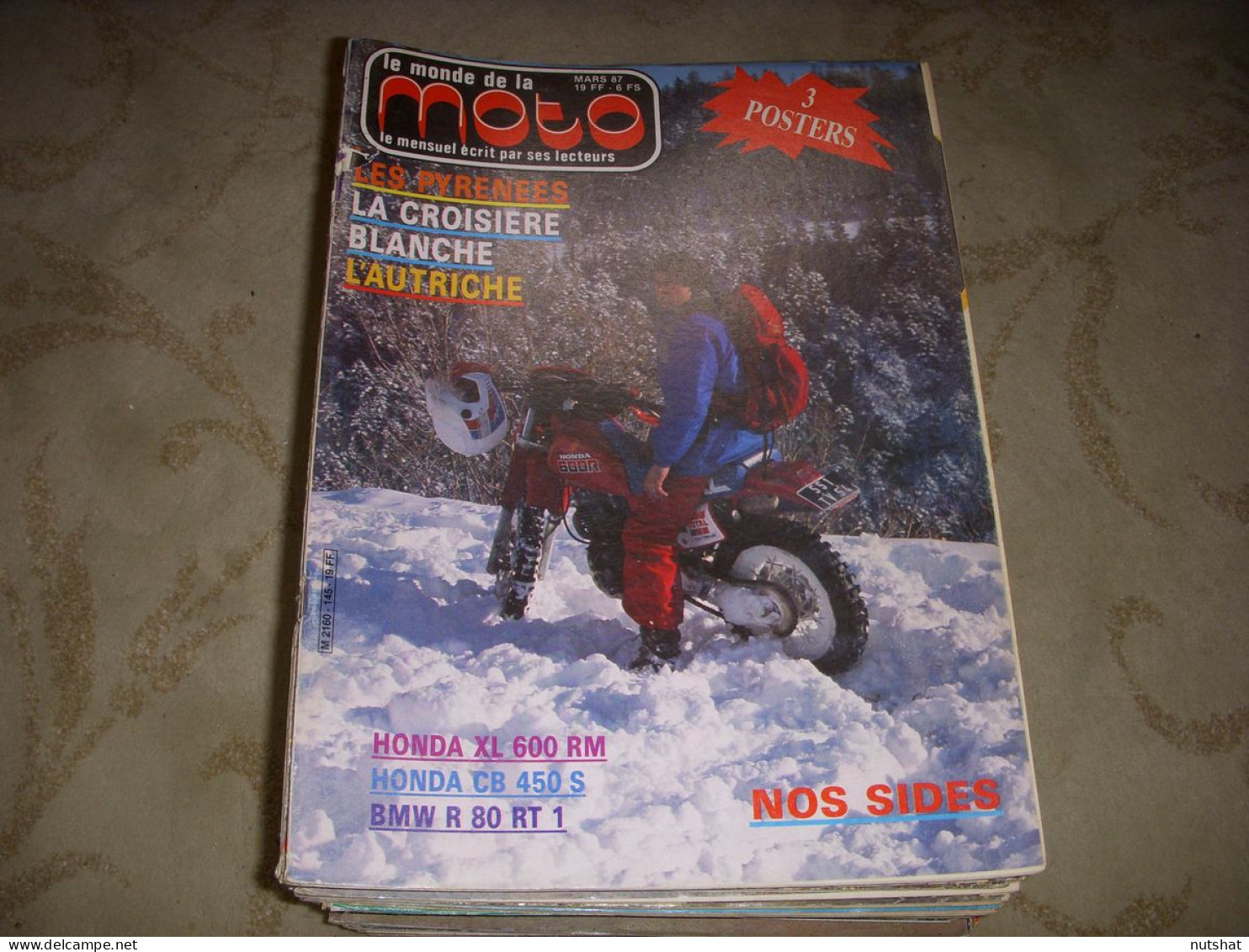 LE MONDE DE LA MOTO 145 03.1987 HONDA XL 600 RM HONADA CB 450 S BMW R 80 RT 1 - Auto/Moto