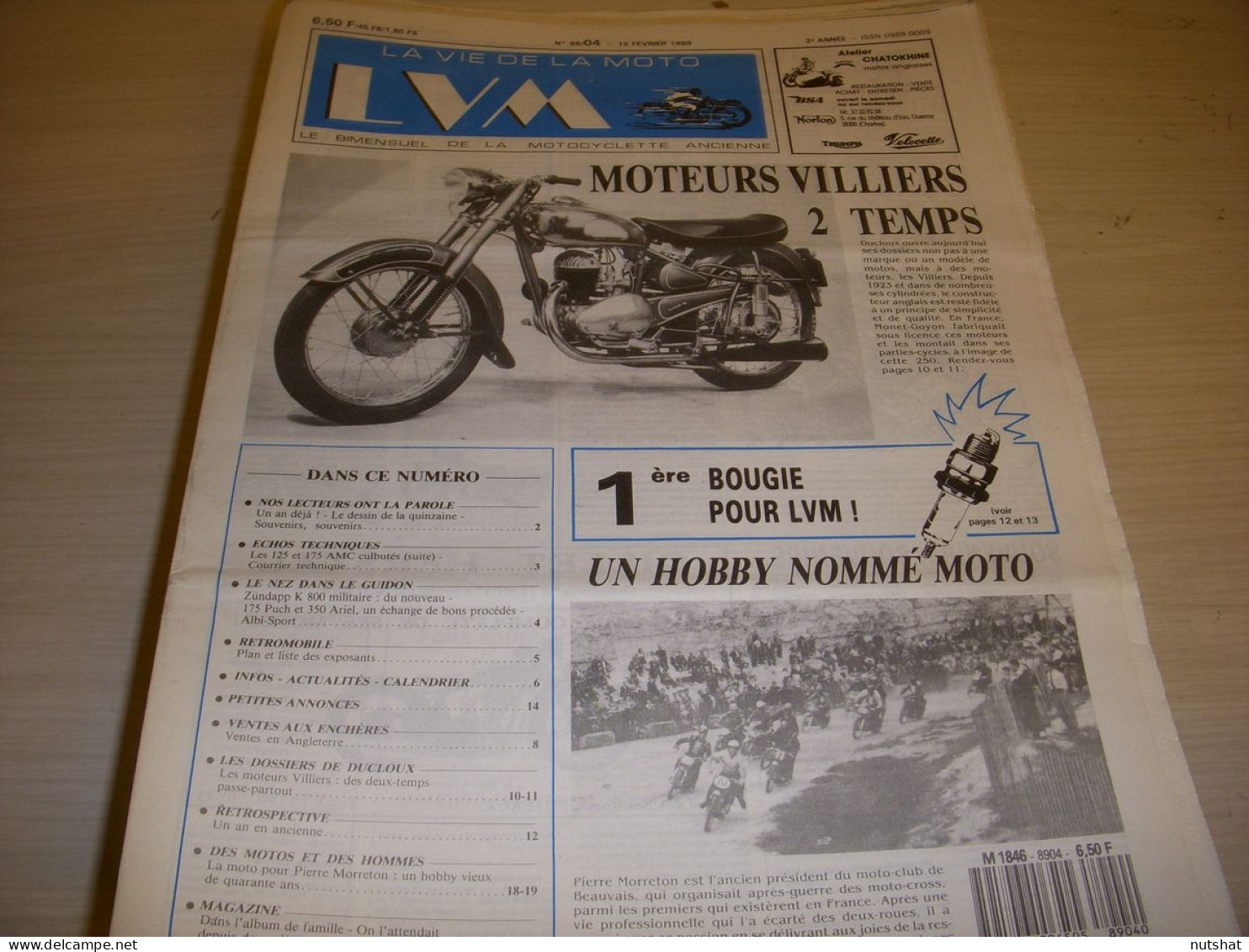 LA VIE DE LA MOTO LVM 89-04 02.89 MOTEUR VILLIERS 2 TEMPS Pierre MORRETON - Auto/Moto
