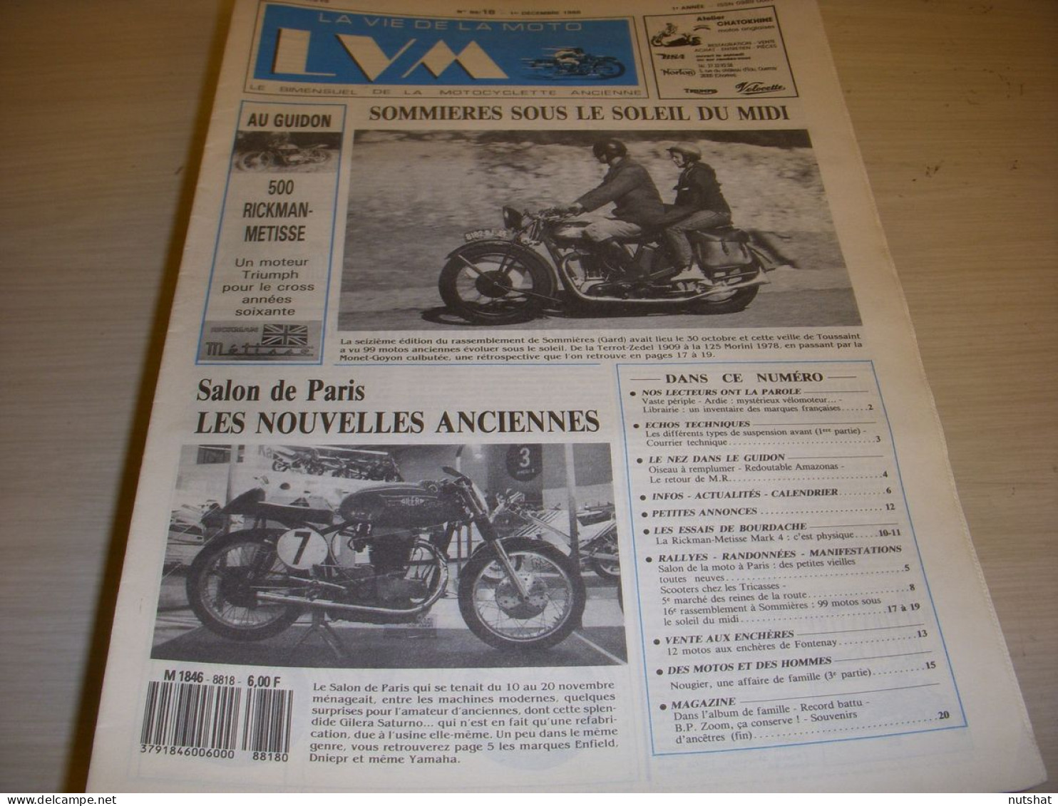 LA VIE DE LA MOTO LVM 88-18 12.88 RICKMAN METISSE MARK 4 LES SUSPENSIONS ARDIE - Auto/Moto