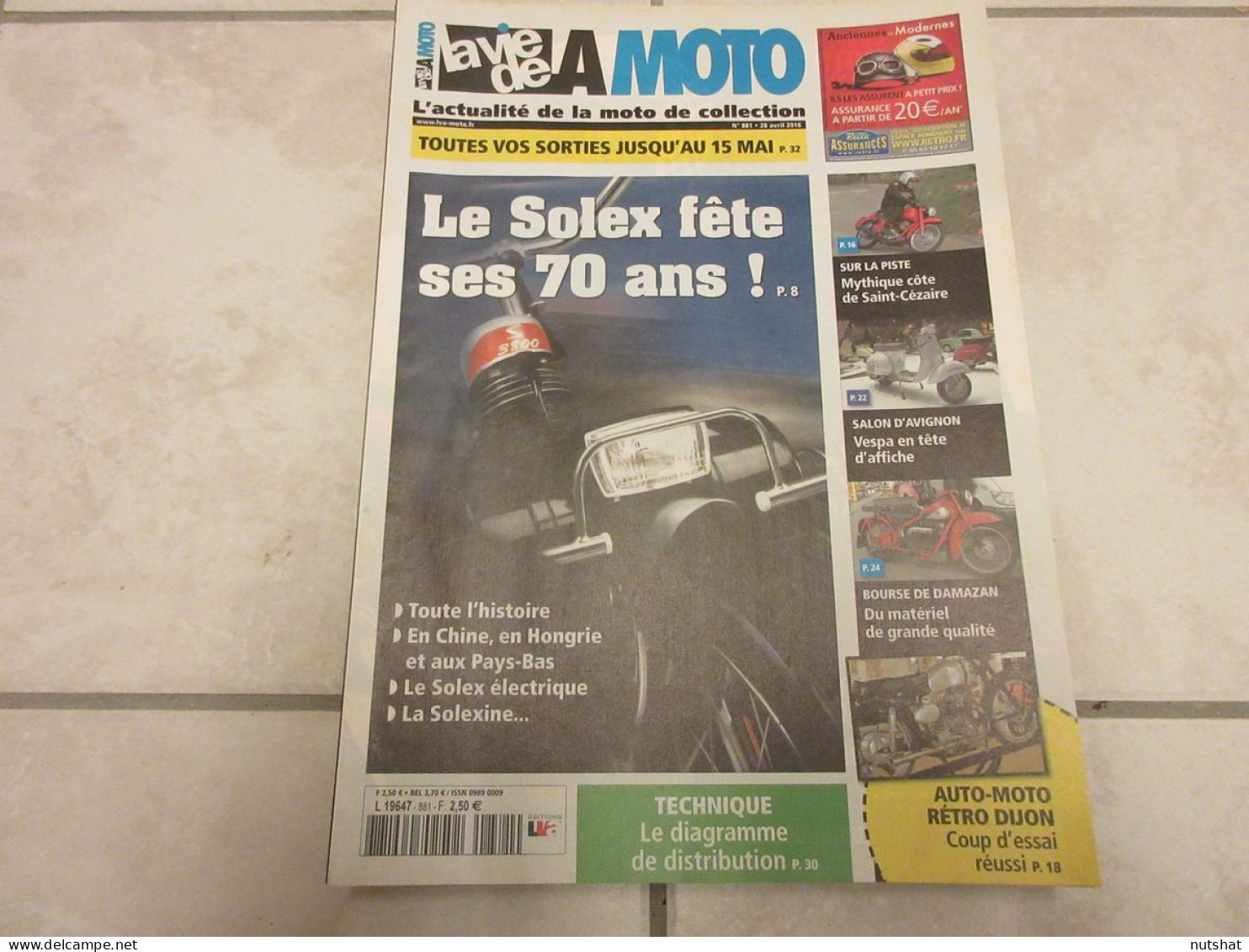 LA VIE DE LA MOTO LVM 881 04.16 70 ANS SOLEX Martin LAMPKIN PERIPOLI GIULIETTA - Auto/Moto