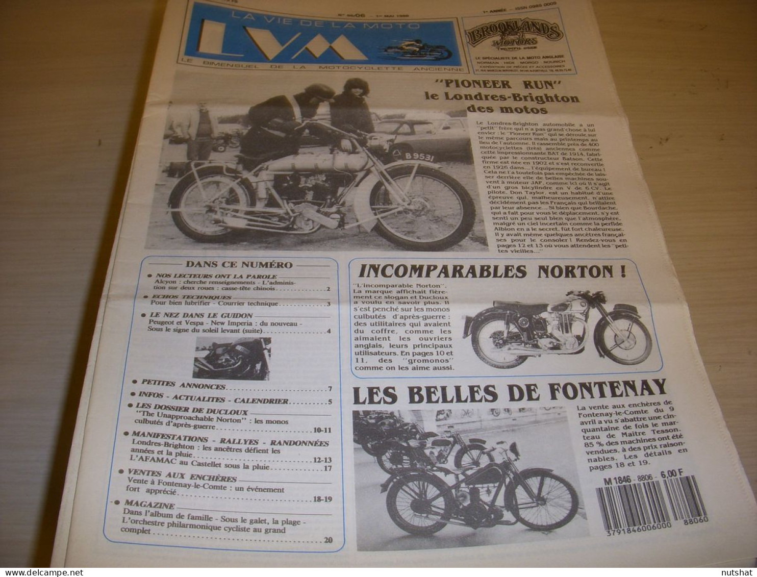 LA VIE DE LA MOTO LVM 88-06 05.88 NORTON APRES GUERRE ALCYON LONDRES BRIGHTON - Auto/Motorrad