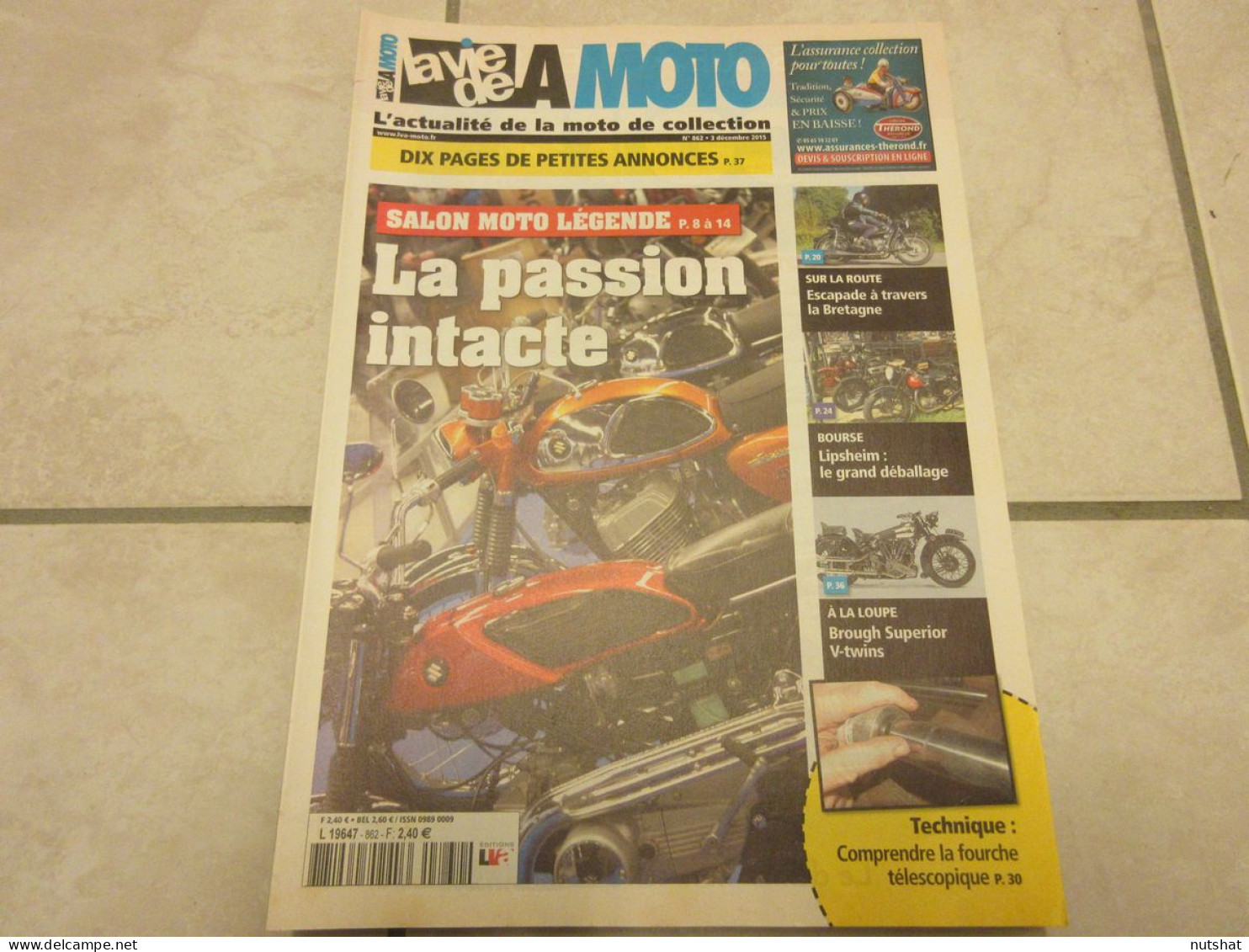 LA VIE DE LA MOTO LVM 862 12.15 SALON MOTO LEGENDE TARTARINI BROUGH SUPERIOR  - Auto/Moto