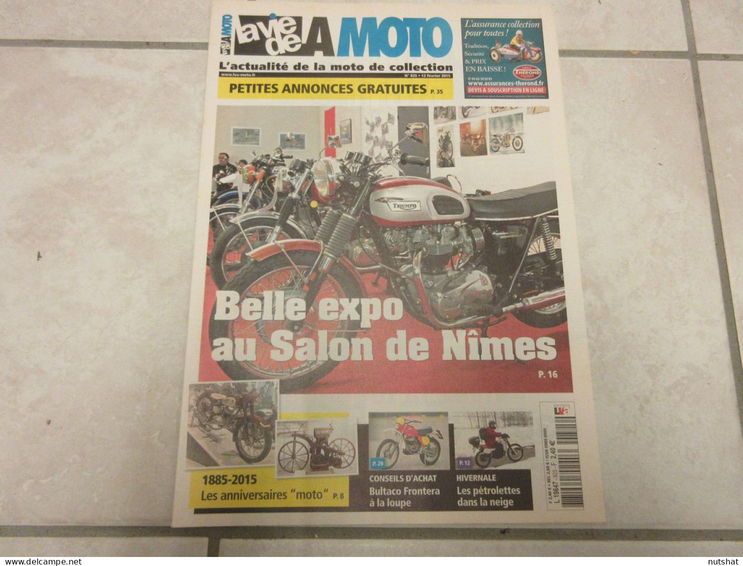 LA VIE DE LA MOTO LVM 825 02.15 SAGA MOTO SEINE ROVIN BULTACO MATADOR/FRONTERA - Auto/Motorrad