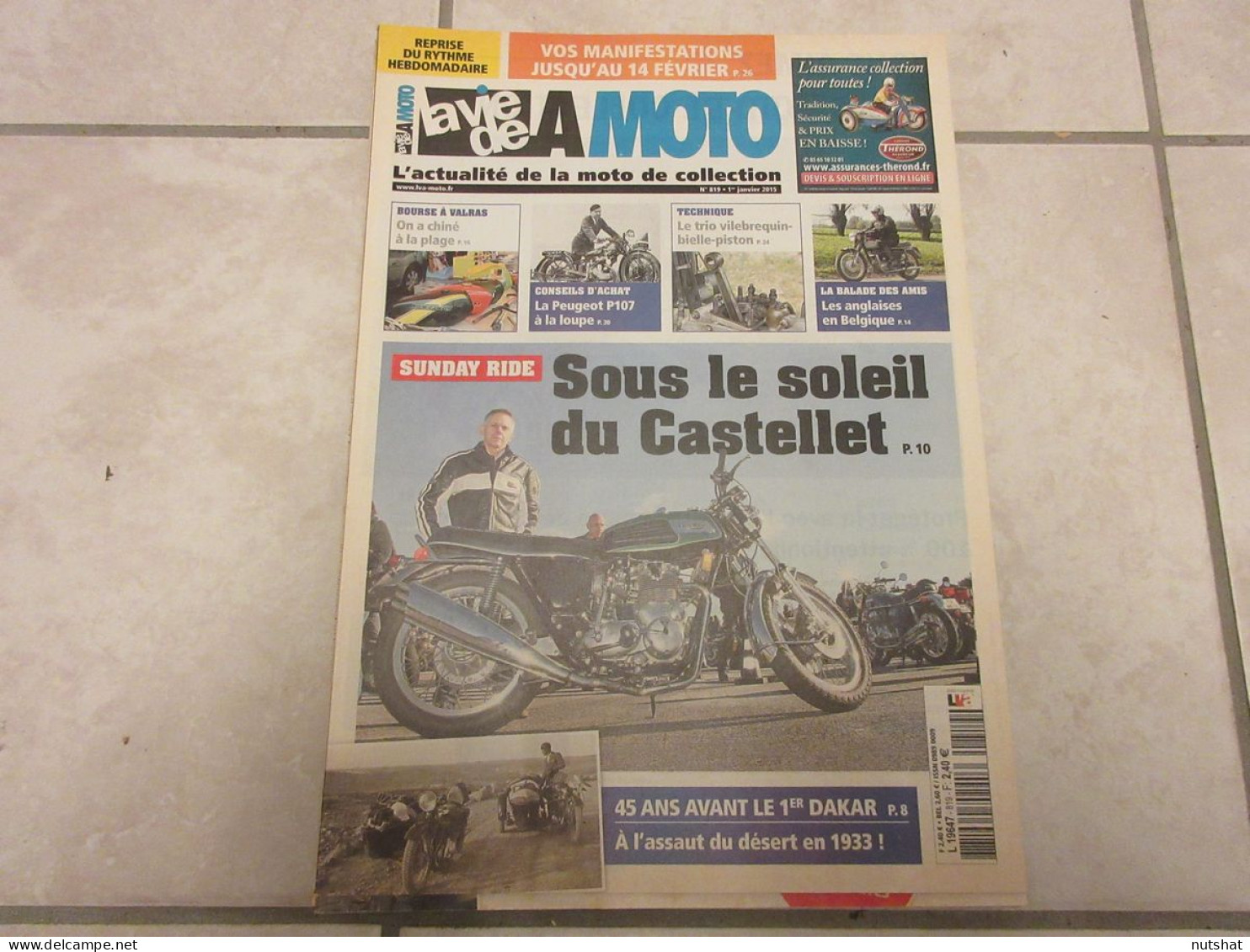 LA VIE DE LA MOTO LVM 819 01.15 CYCLE Et MOTO ROCHET PEUGEOT 350 LATERALE P107 - Auto/Moto