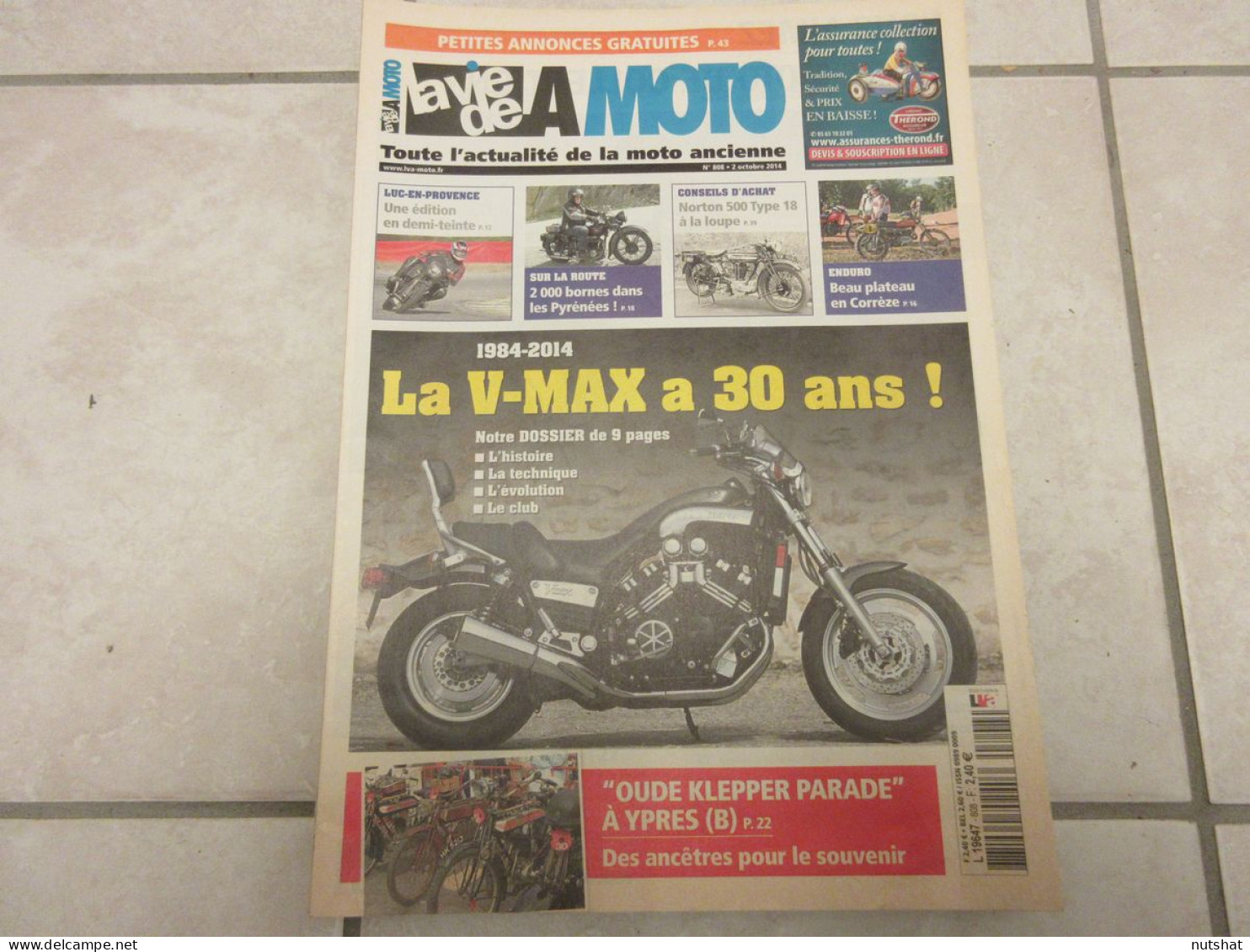 LA VIE DE LA MOTO LVM 808 10.14 NORTON 500 TYPE 18 YAMAHA VMAX A 30 ANS 9 Pages - Auto/Motorrad