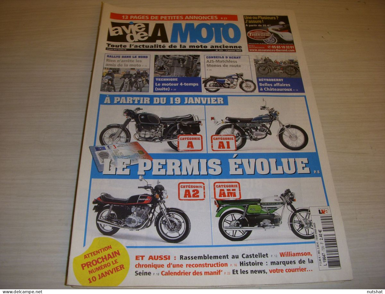 LA VIE DE LA MOTO LVM 729 01.13 AJS MATCHLESS MONO 350/500 MOTO WILLIAMSON - Auto/Moto