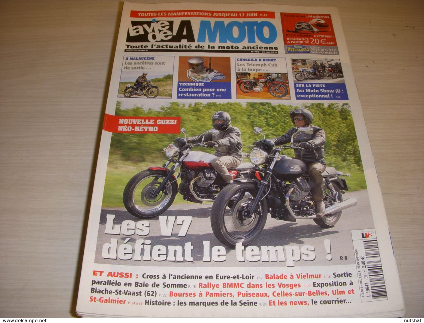 LA VIE DE LA MOTO LVM 705 05.12 MOTO GUZZI V7 TRIUMPH CUB MOTOS LAFORGE LANDRU - Auto/Motorrad