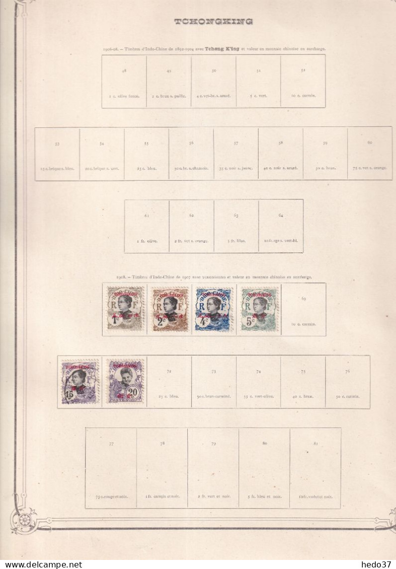 Tch'ong-K'ing - Collection - Neufs Sans Gomme / Oblitérés - B/TB - Unused Stamps