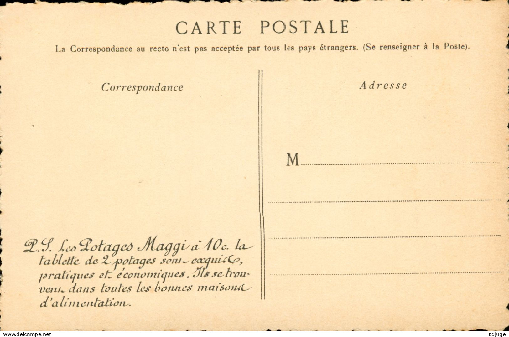 CPA - PUB MAGGI- Isère - Vue Du Palais De Fontainebleau - N° 36 - Edit. Fortier & Marotte, Paris * 2 SCANS - Voor 1900