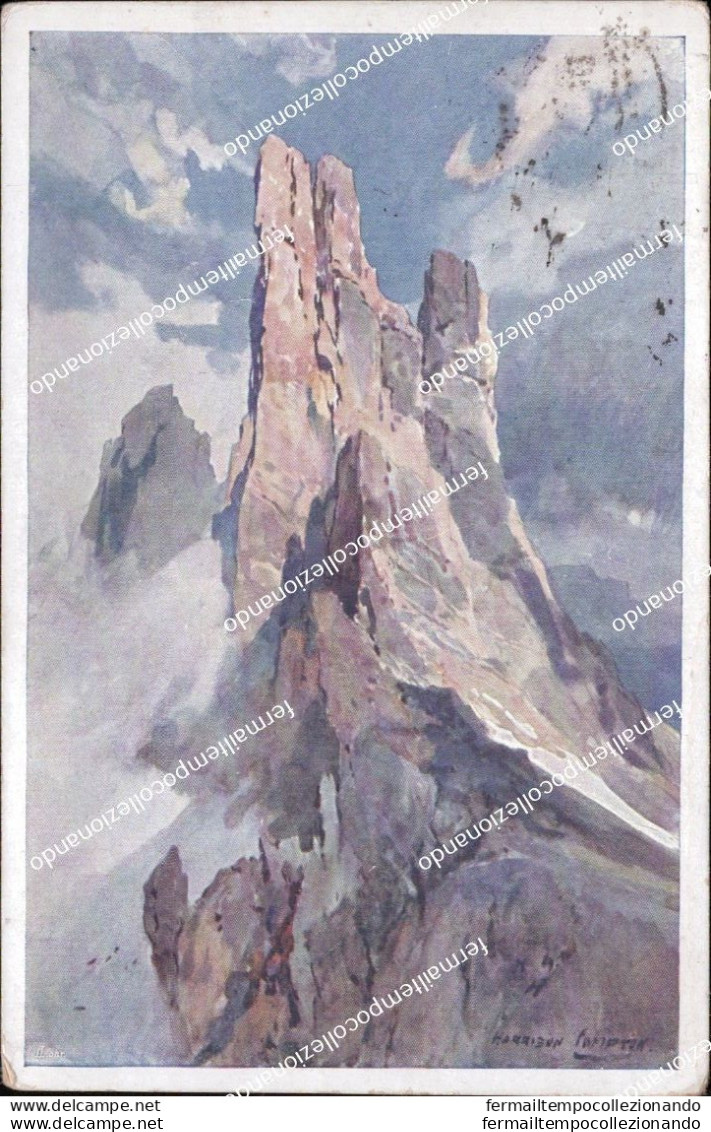 Be712 Cartolina Vigo Di Fassa Rifugio Preuss Pittorica Provincia Di Trento 1932 - Trento