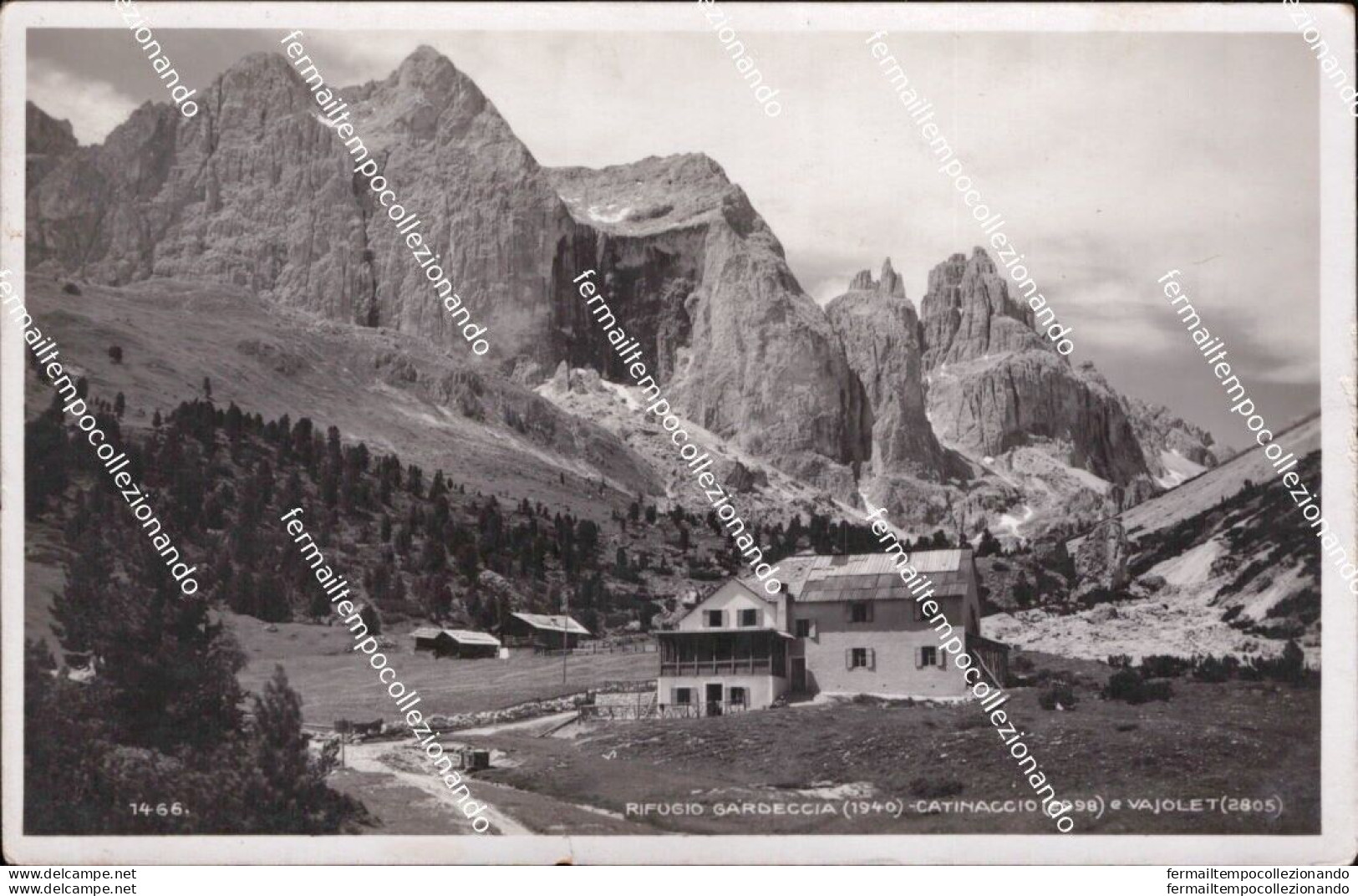 Be715 Cartolina Rifugio Gardeccia Catinaccio E Vajo Provincia Di Trento Trentino - Trento
