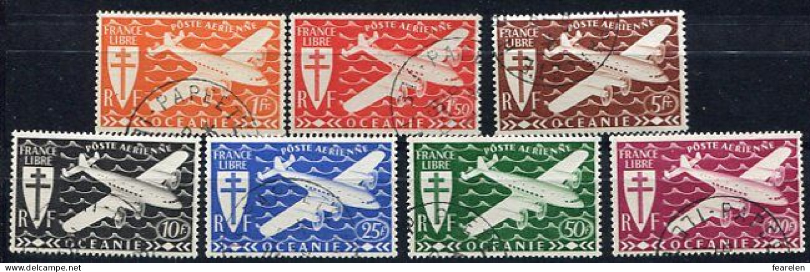 Colonie Française ; Océanie PA N°7/13 Oblitérés ; Qualité Très Beau - Airmail