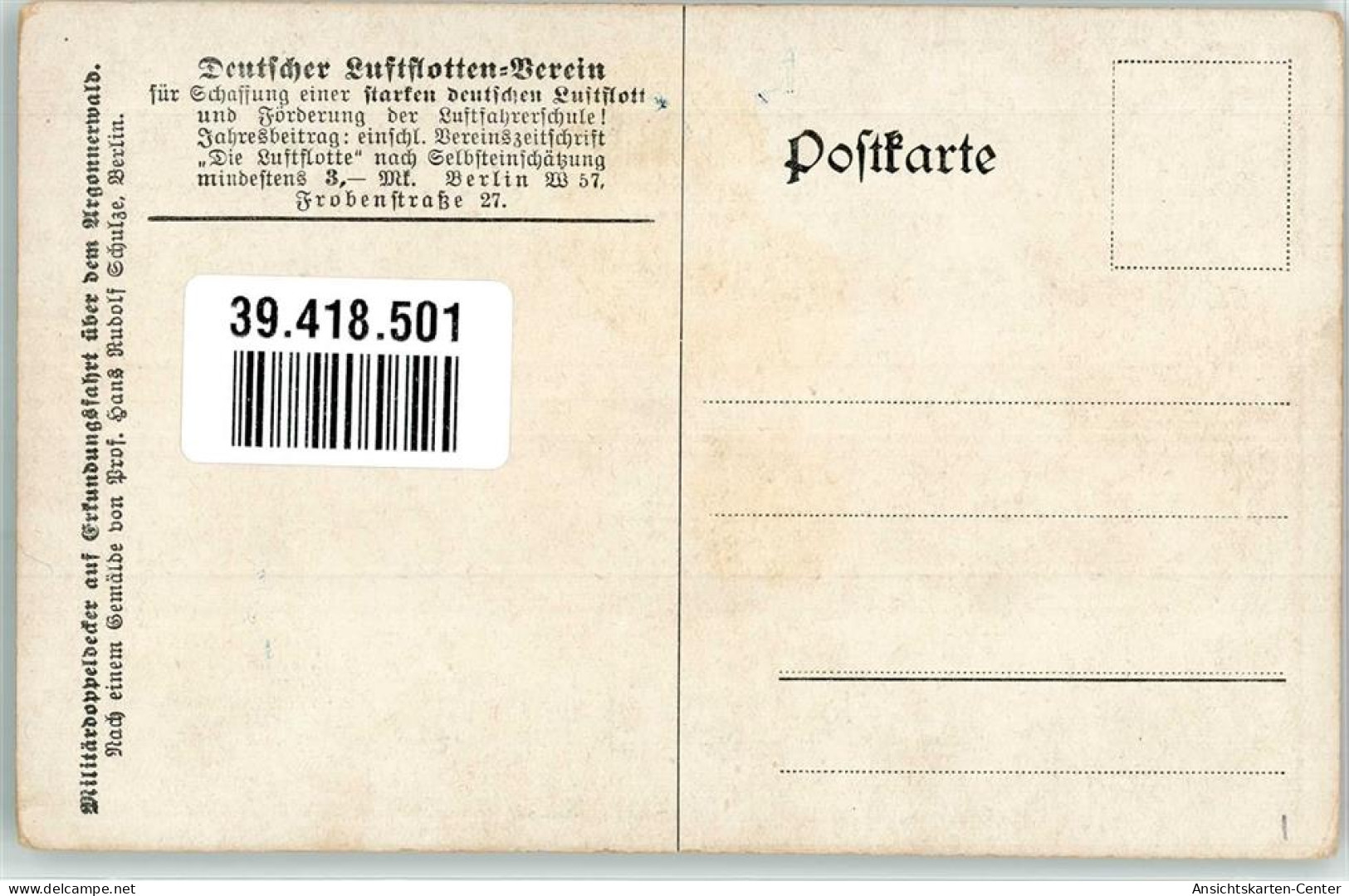 39418501 - Doppeldecker Deutscher Luftflottenverein - Schulze, Hans Rudolf