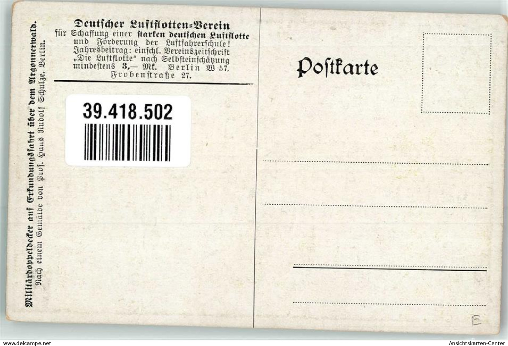 39418502 - Doppeldecker Deutscher Luftflottenverein - Schulze, Hans Rudolf