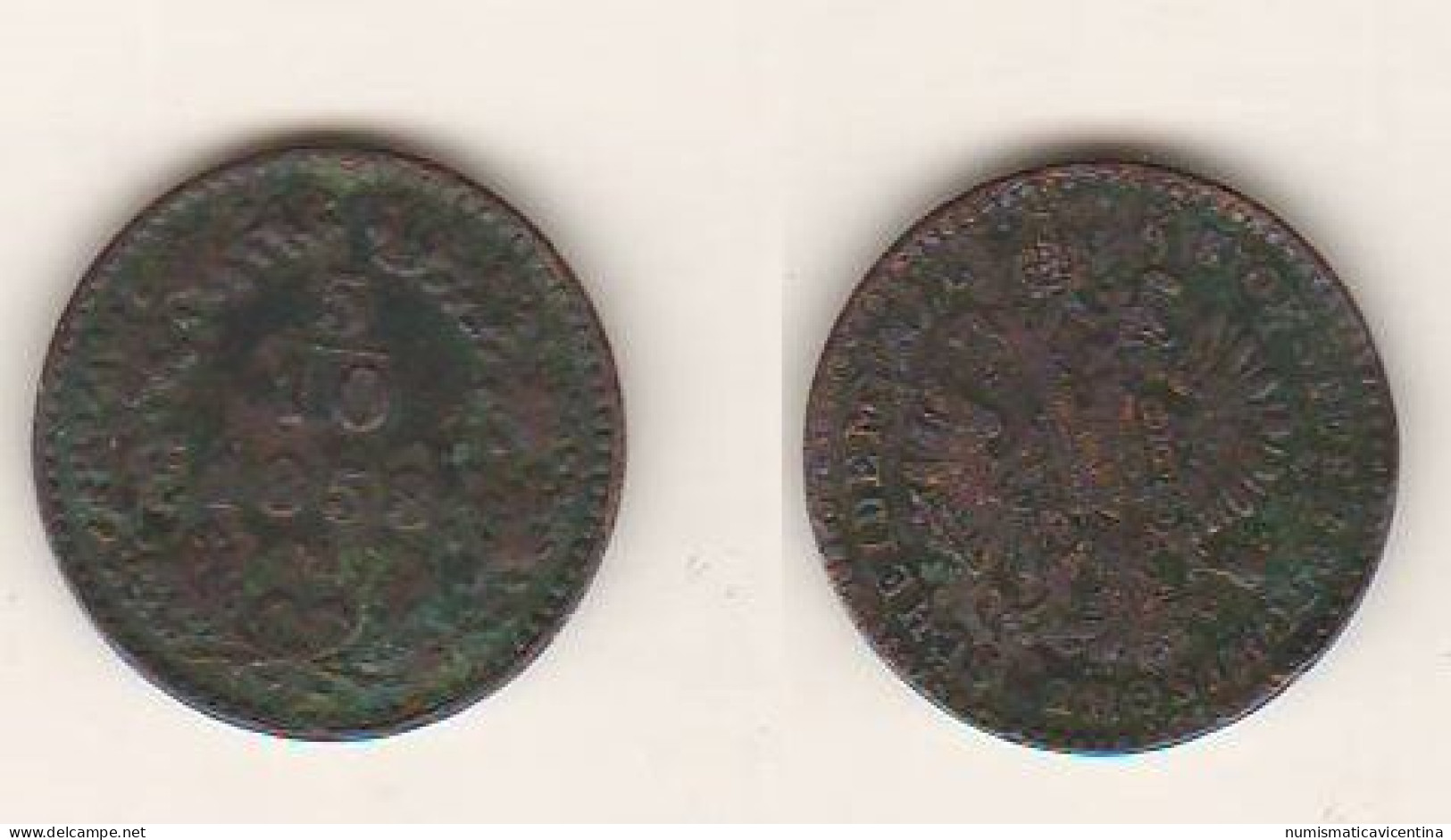 Austria Österreich 5/10 Kreuzer 1858 M Miland Mintmark - Oesterreich