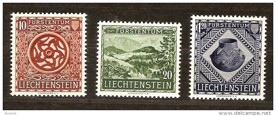 Liechtenstein 1954 Yvertnr. 281-83 (*) Neuf Sans Gomme  Cote 45 € - Ungebraucht