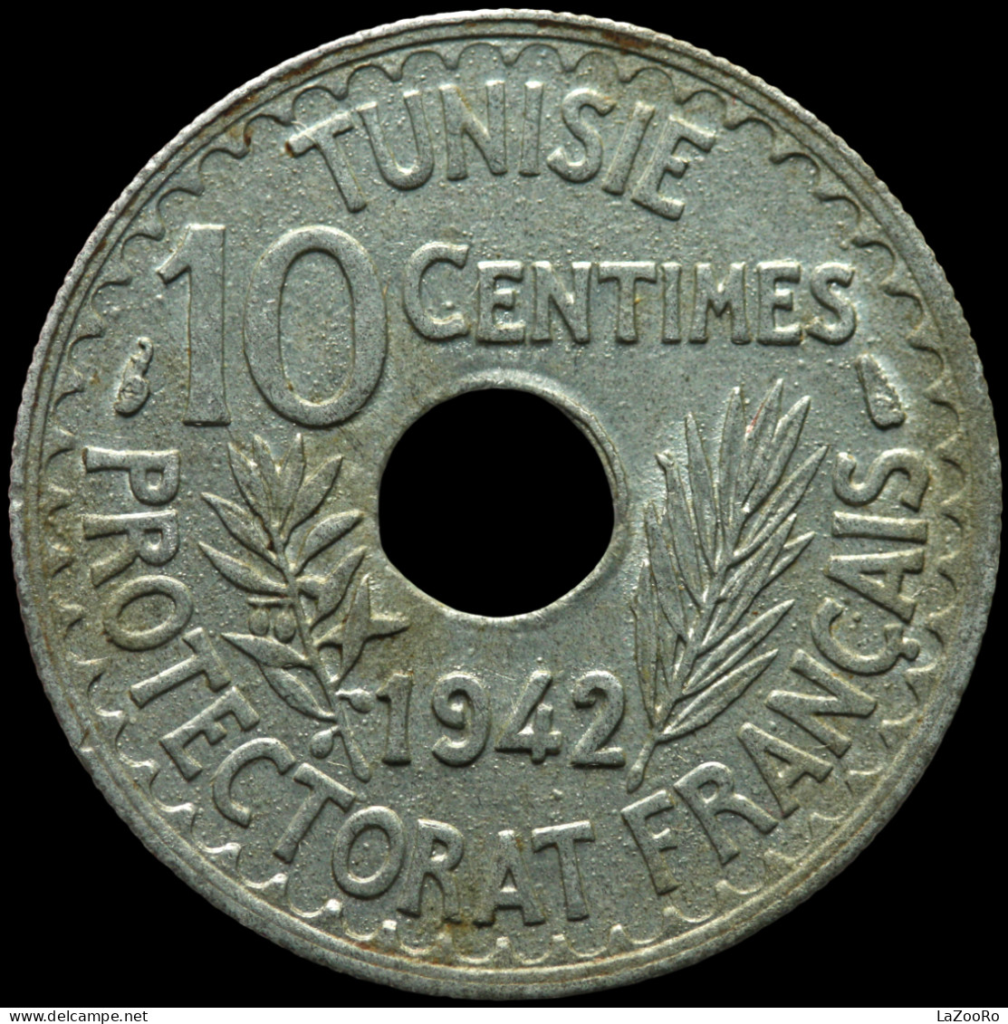 LaZooRo: Tunisia 10 Centimes 1942 UNC - Tunisia