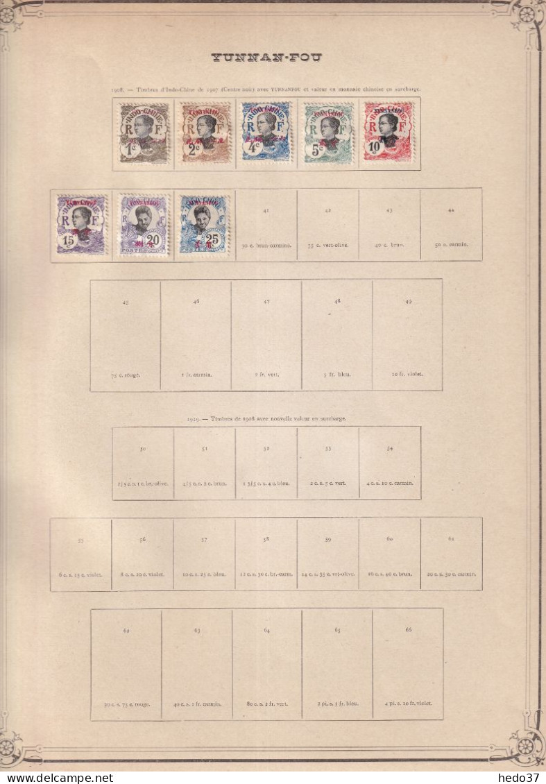 Yunnanfou - Collection - Neufs Sans Gomme / Oblitérés - B/TB - Unused Stamps