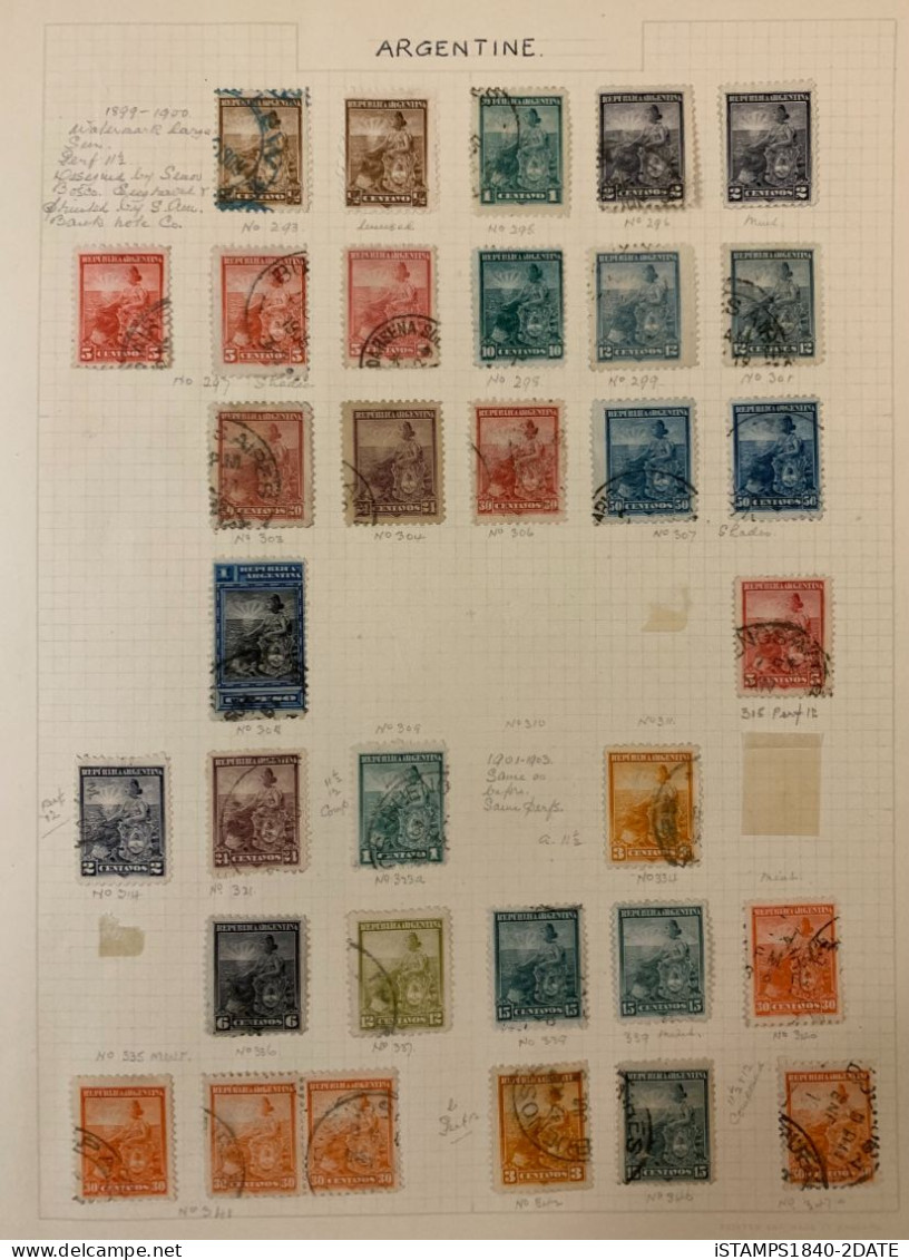 001265/ Argentina 1855+ Collection (600+) On Pages Mint + Used