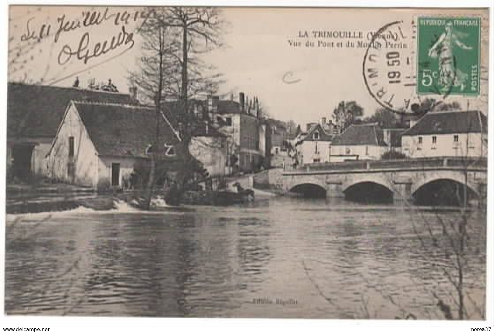 LA TRIMOUILLE Vue Du Pont Et Du Moulin Perrin - La Trimouille