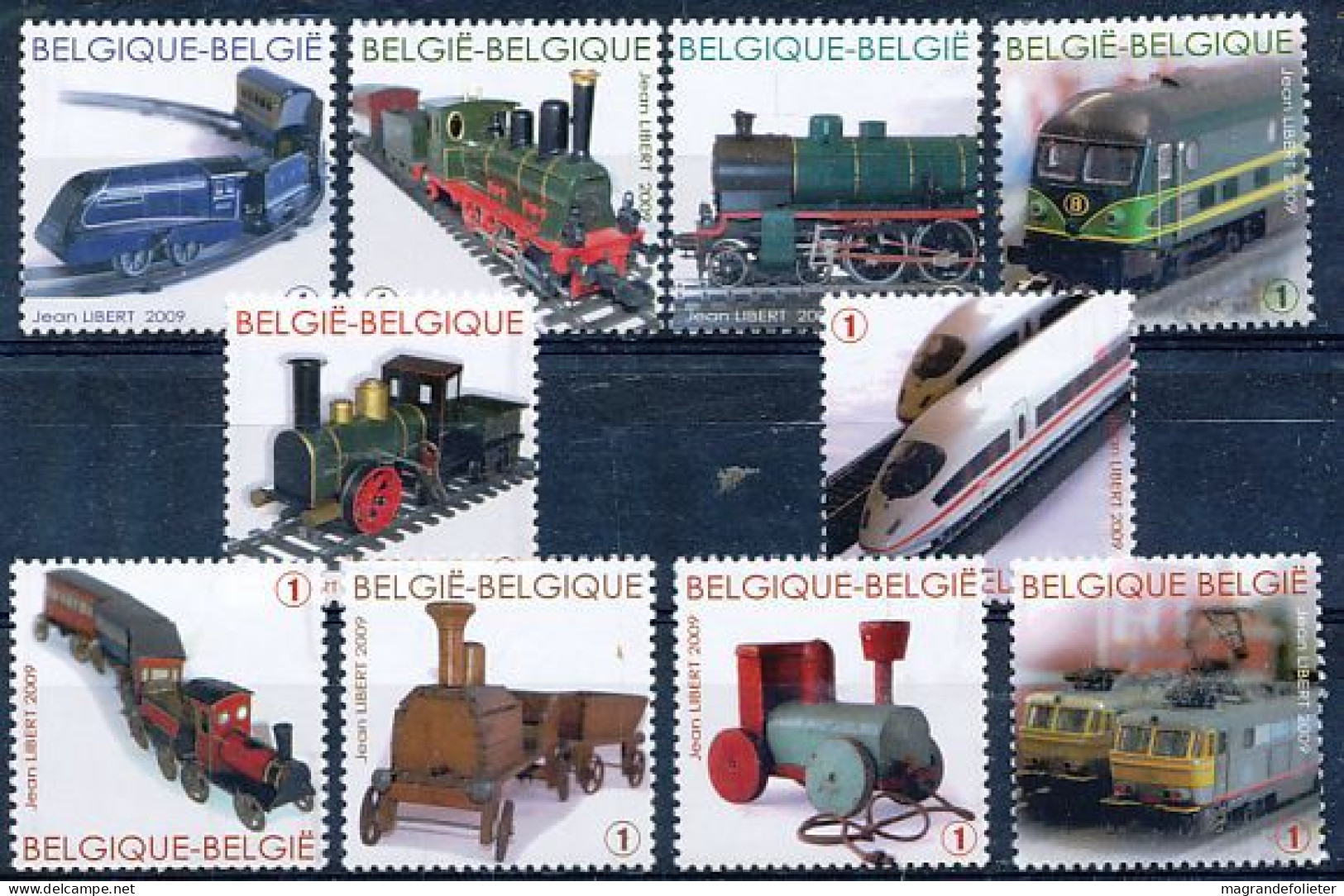 TIMBRE  ZEGEL STAMP  BELGIQUE LE TRAIN EN MODELE REDUIT 3958-67  XX - 2013-... Koning Filip