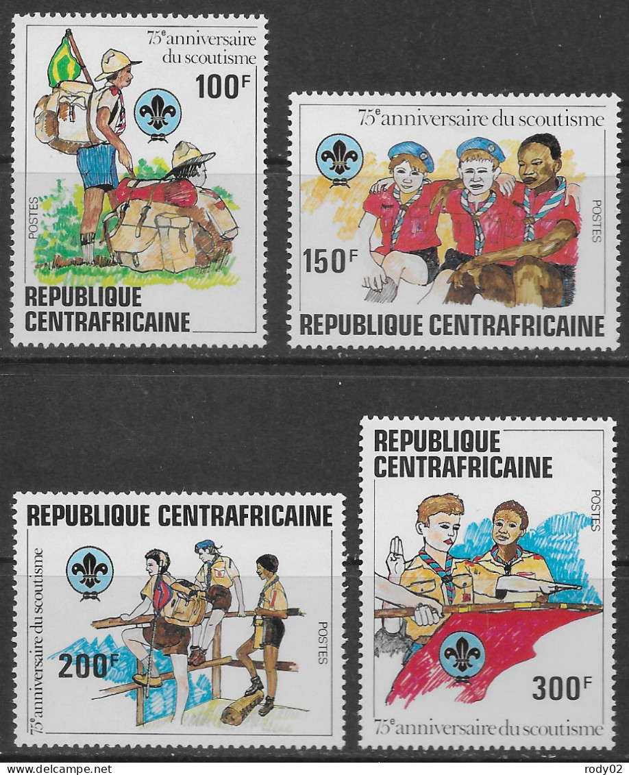 CENTRAFRIQUE - SCOUTISME - N° 491 A 494 - NEUF** MNH - Ongebruikt