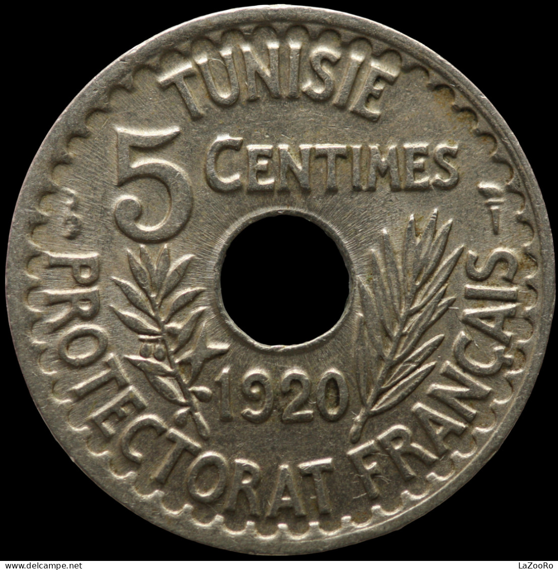 LaZooRo: Tunisia 5 Centimes 1920 UNC - Túnez