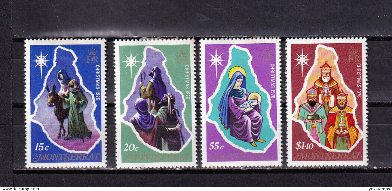 LI07 Montserrat 1976 Christmas Mint Hinged Stamps Full Set - Montserrat