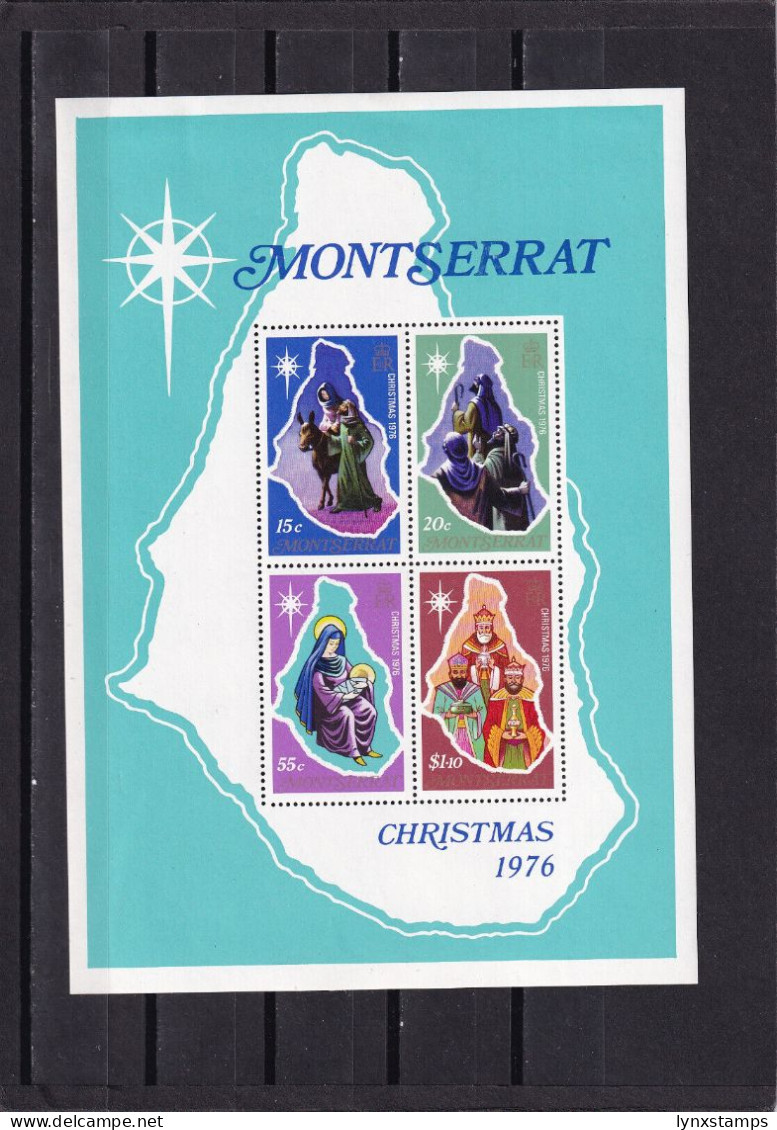 LI07 Montserrat 1976 Christmas Mint Hinged Souvenir Sheet - Montserrat