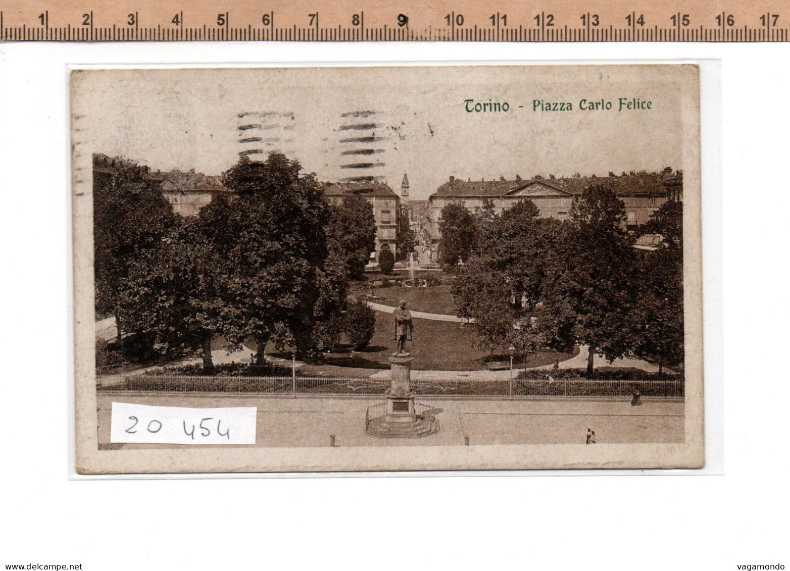 20454  TORINO PIAZZA CARLO FELICE 1922 - Orte & Plätze