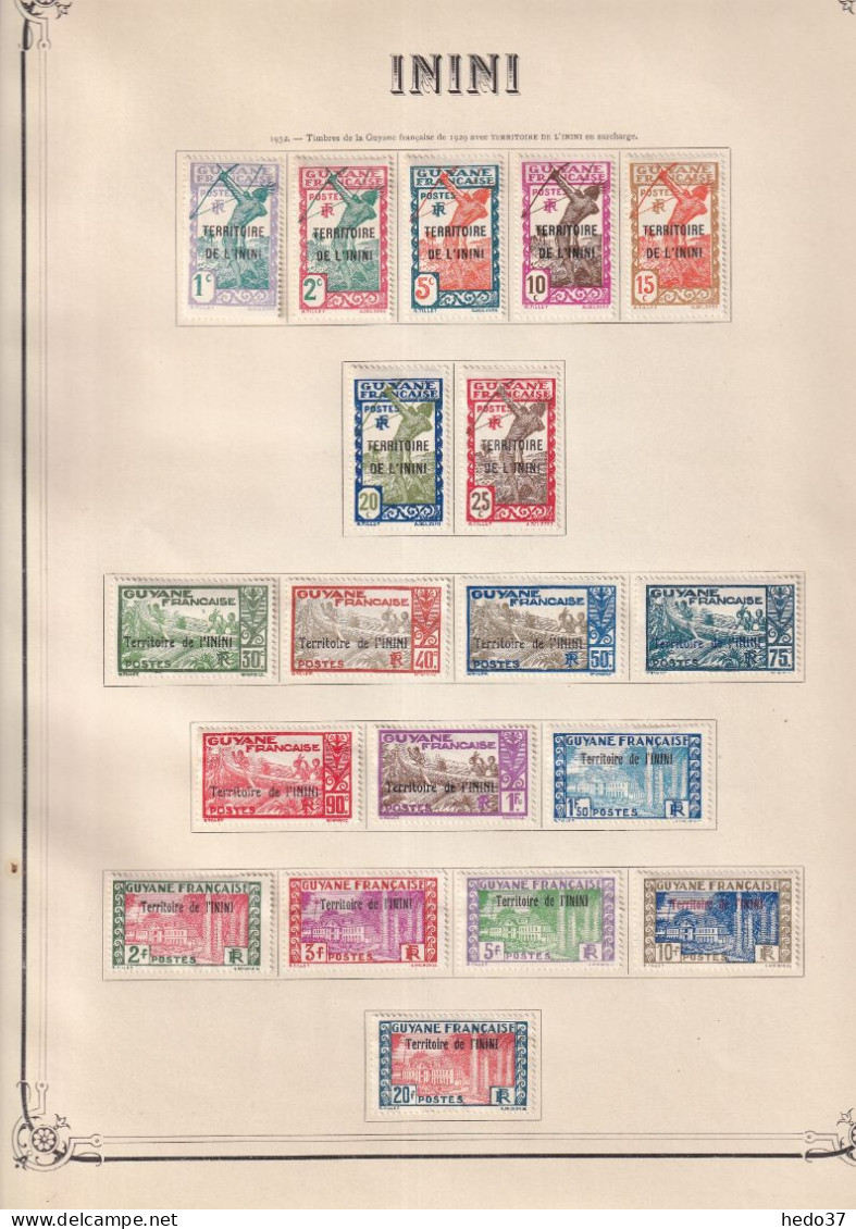 Inini - Collection Pays Complet - Neufs Sans Gomme - TB - Unused Stamps