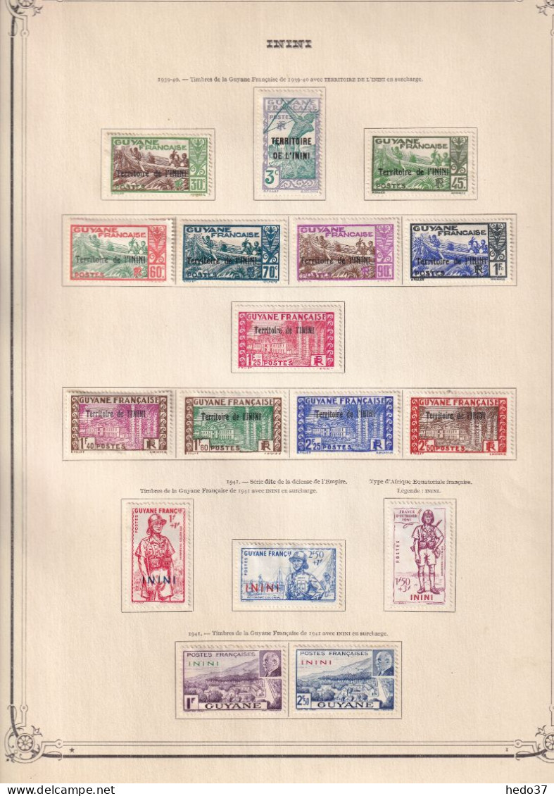 Inini - Collection Pays Complet - Neufs Sans Gomme - TB - Unused Stamps