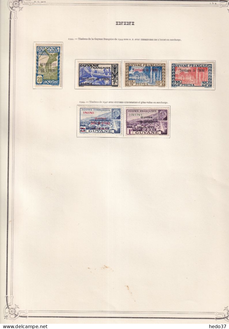 Inini - Collection Pays Complet - Neufs Sans Gomme - TB - Unused Stamps